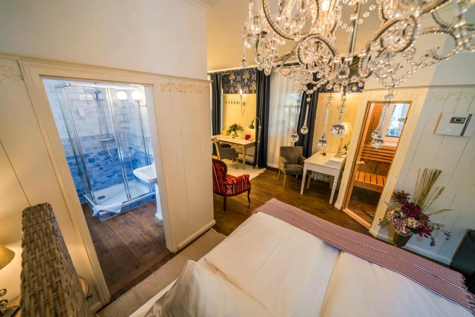 Bed in Hotel Wellness Goldenes Fass Meißen