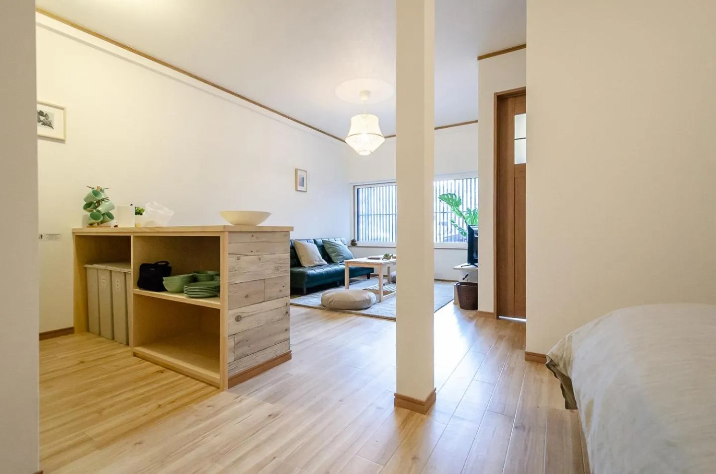 Bed in 箱館宿 観月-Mizuki-伝統的建築物の宿-最大8名宿泊可能