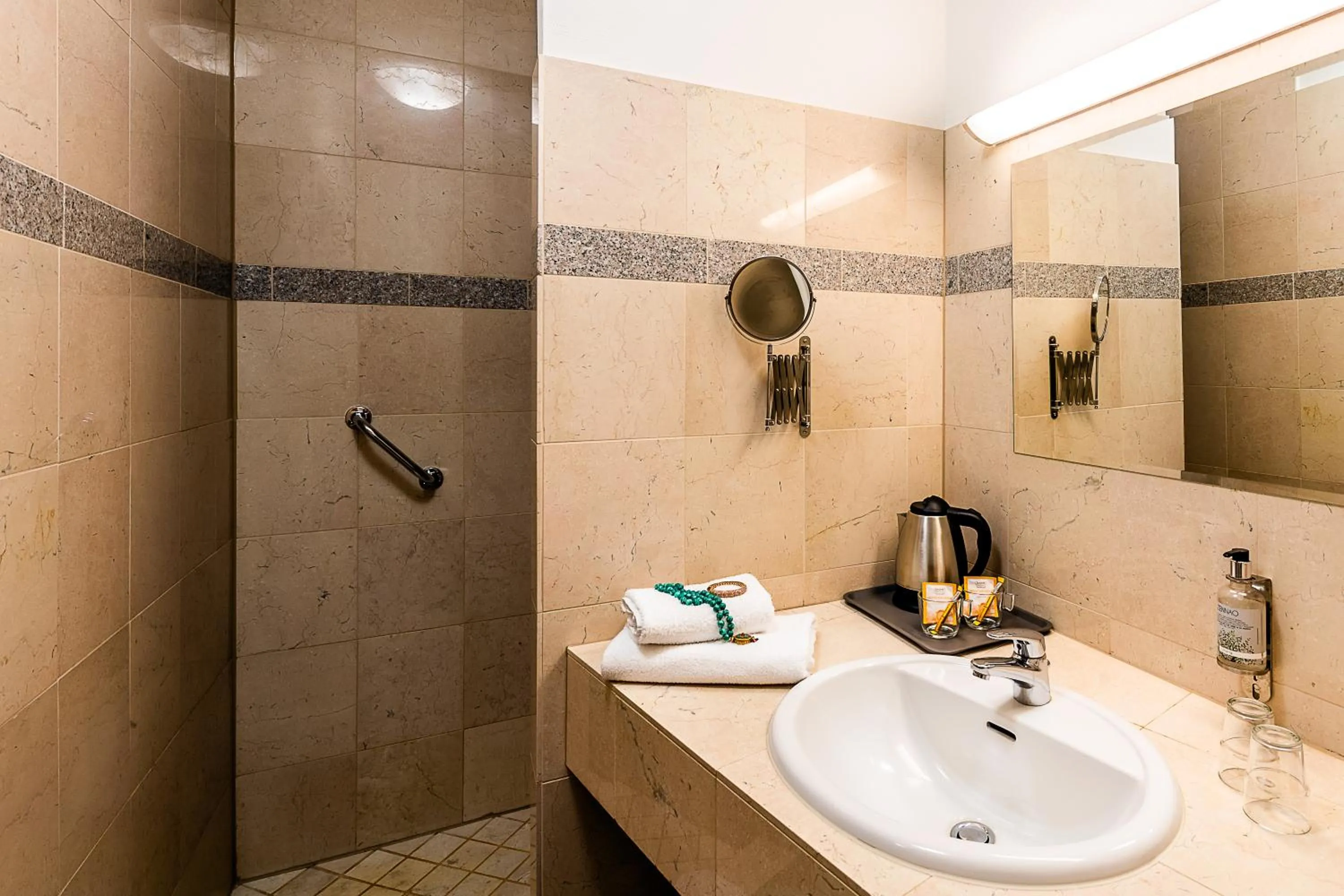 Bathroom in Sebnitzer Hof by STEIGER Hotels