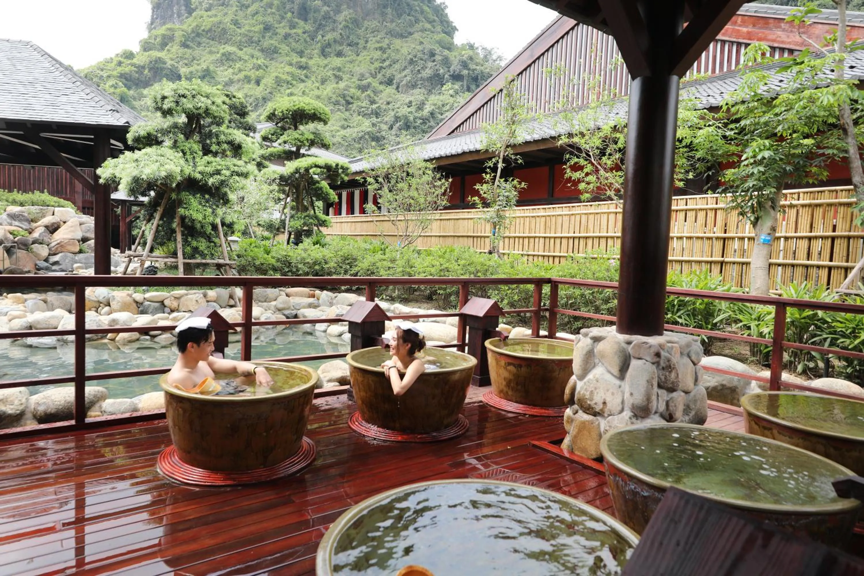 Hot Spring Bath in Yoko Onsen Quang Hanh