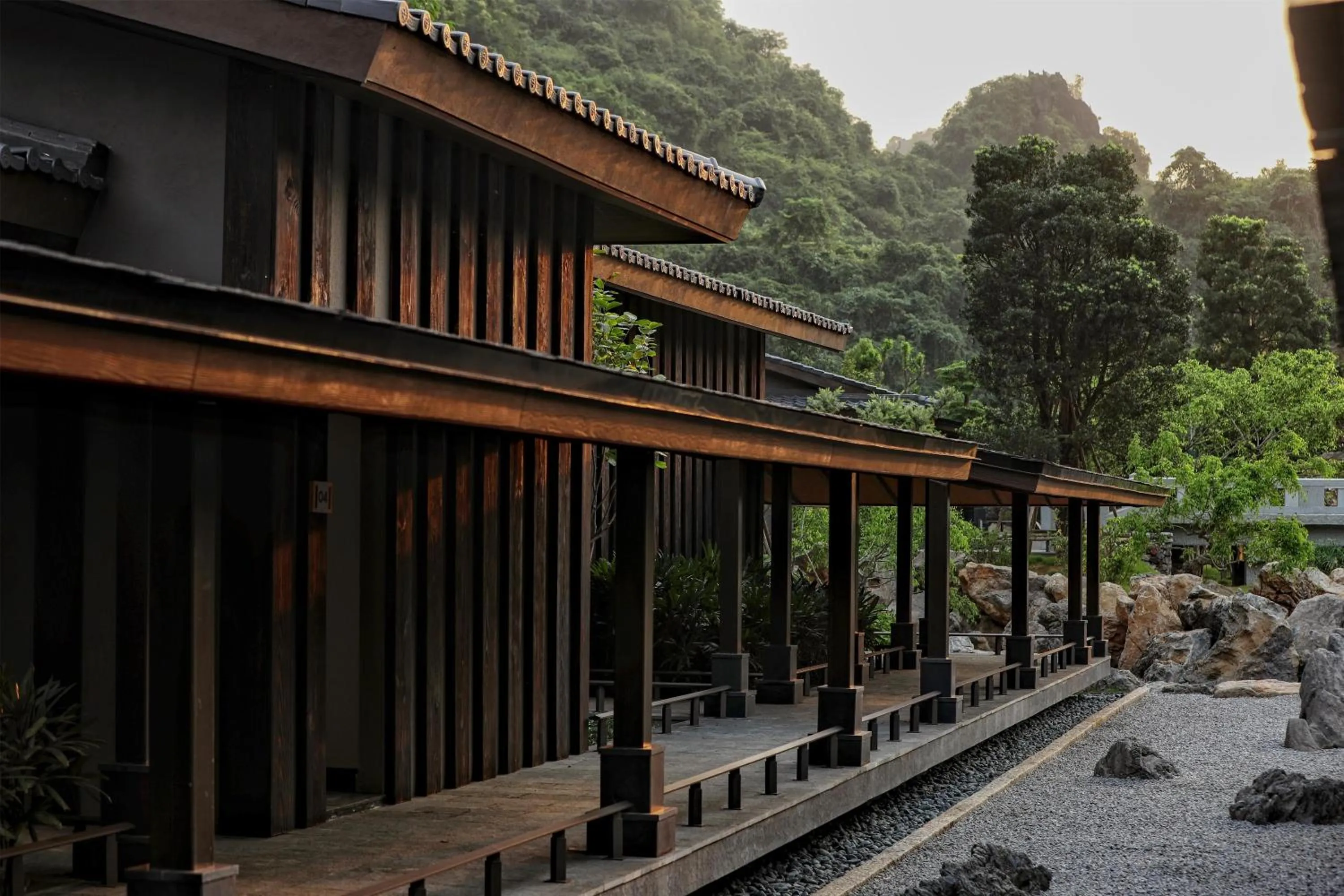 Property building in Hilton Quang Hanh Onsen Resort