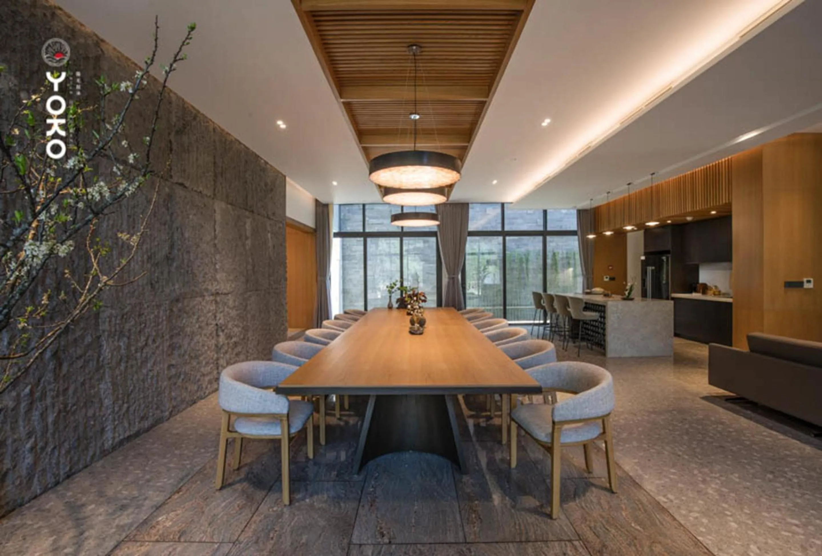 Dining area in Yoko Onsen Quang Hanh