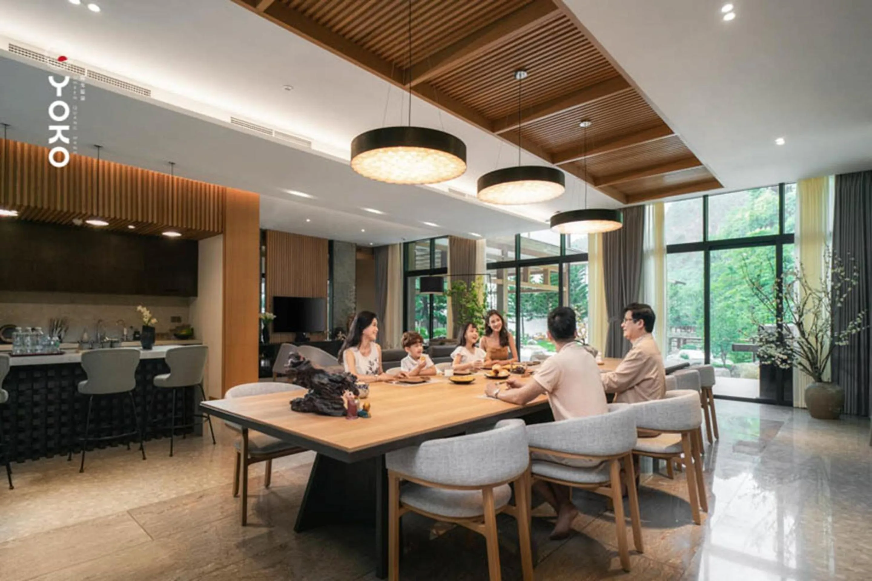 Dining area in Yoko Onsen Quang Hanh