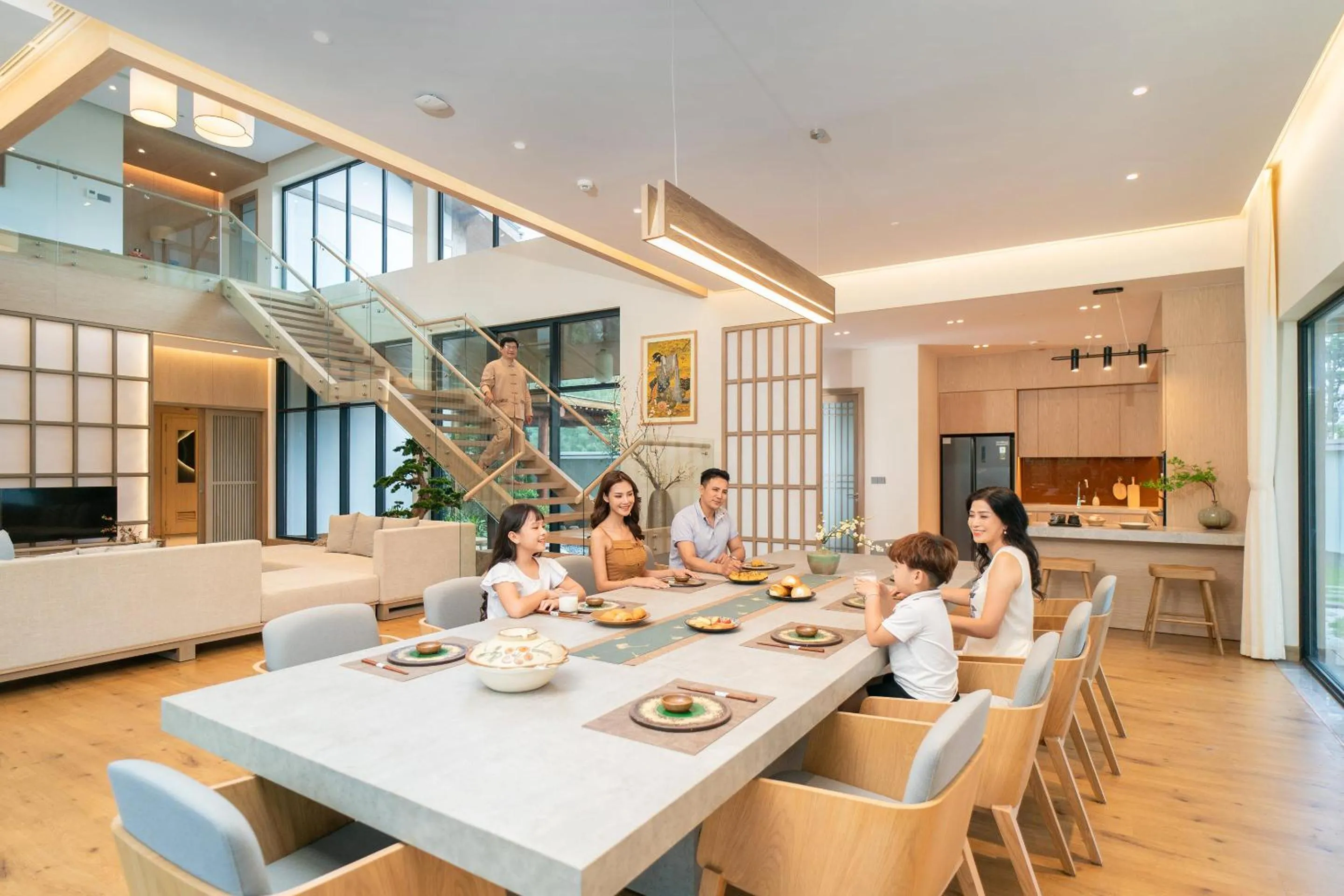Dining area in Yoko Onsen Quang Hanh