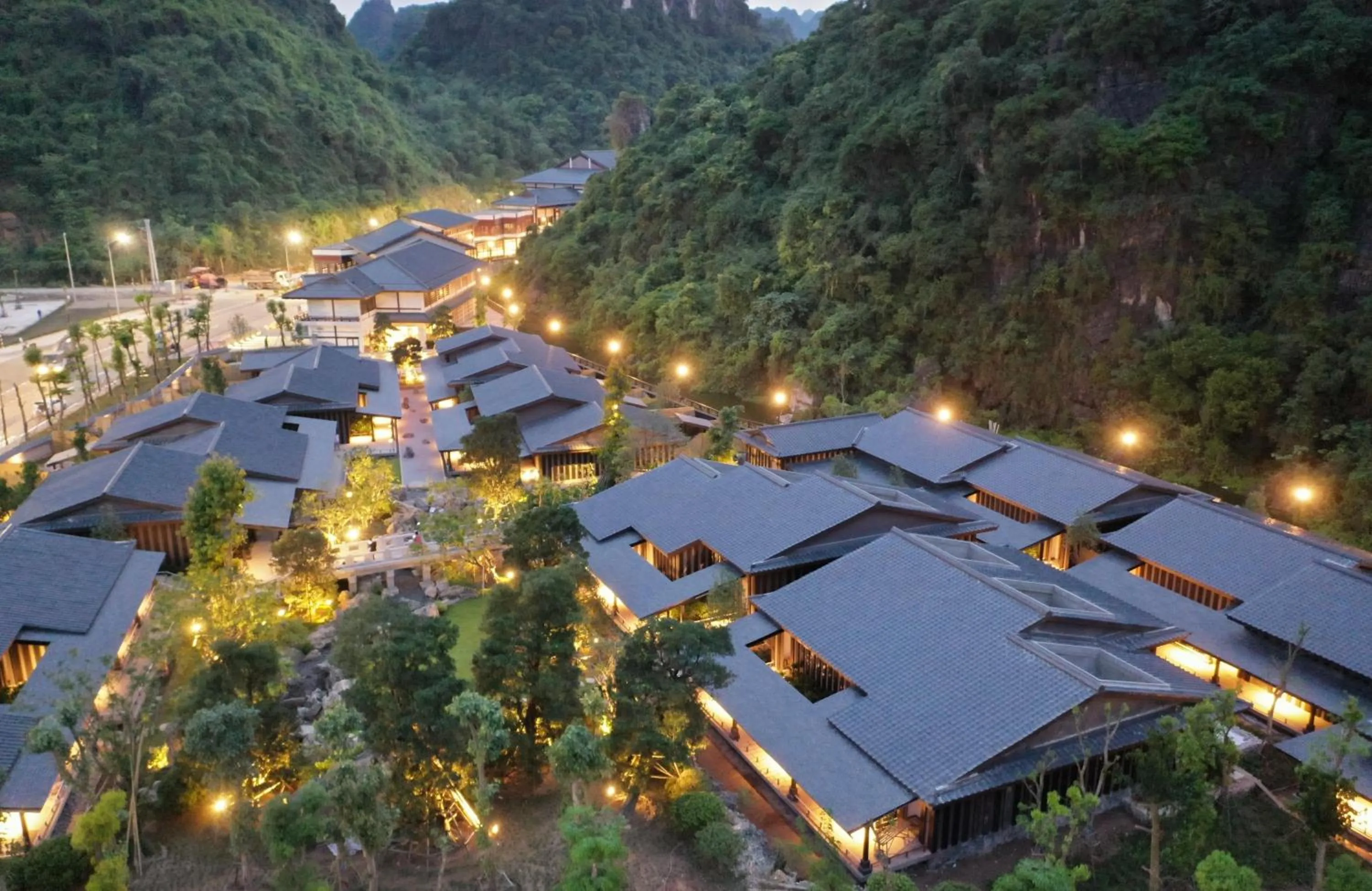 Property building in Hilton Quang Hanh Onsen Resort