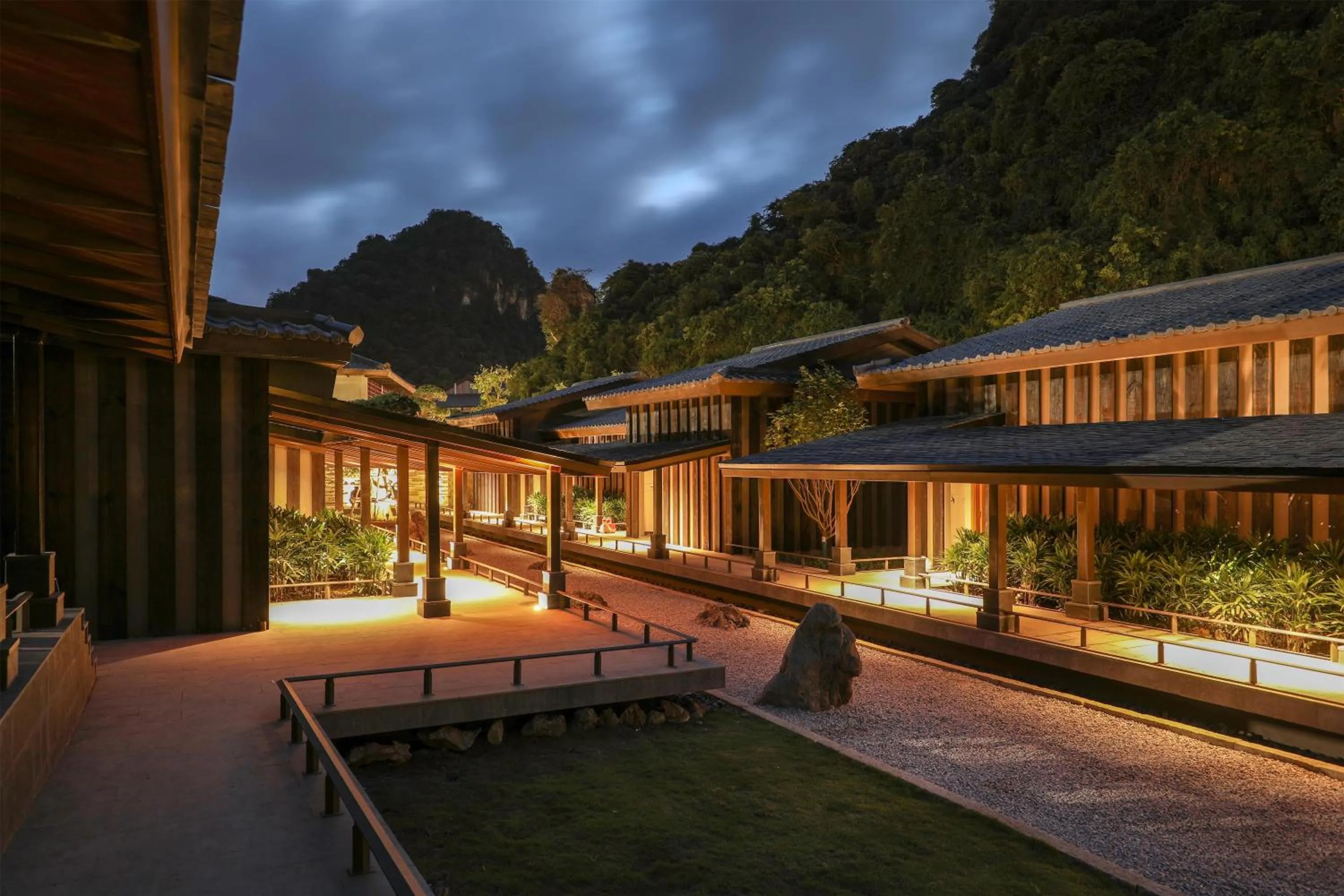 Property building in Hilton Quang Hanh Onsen Resort