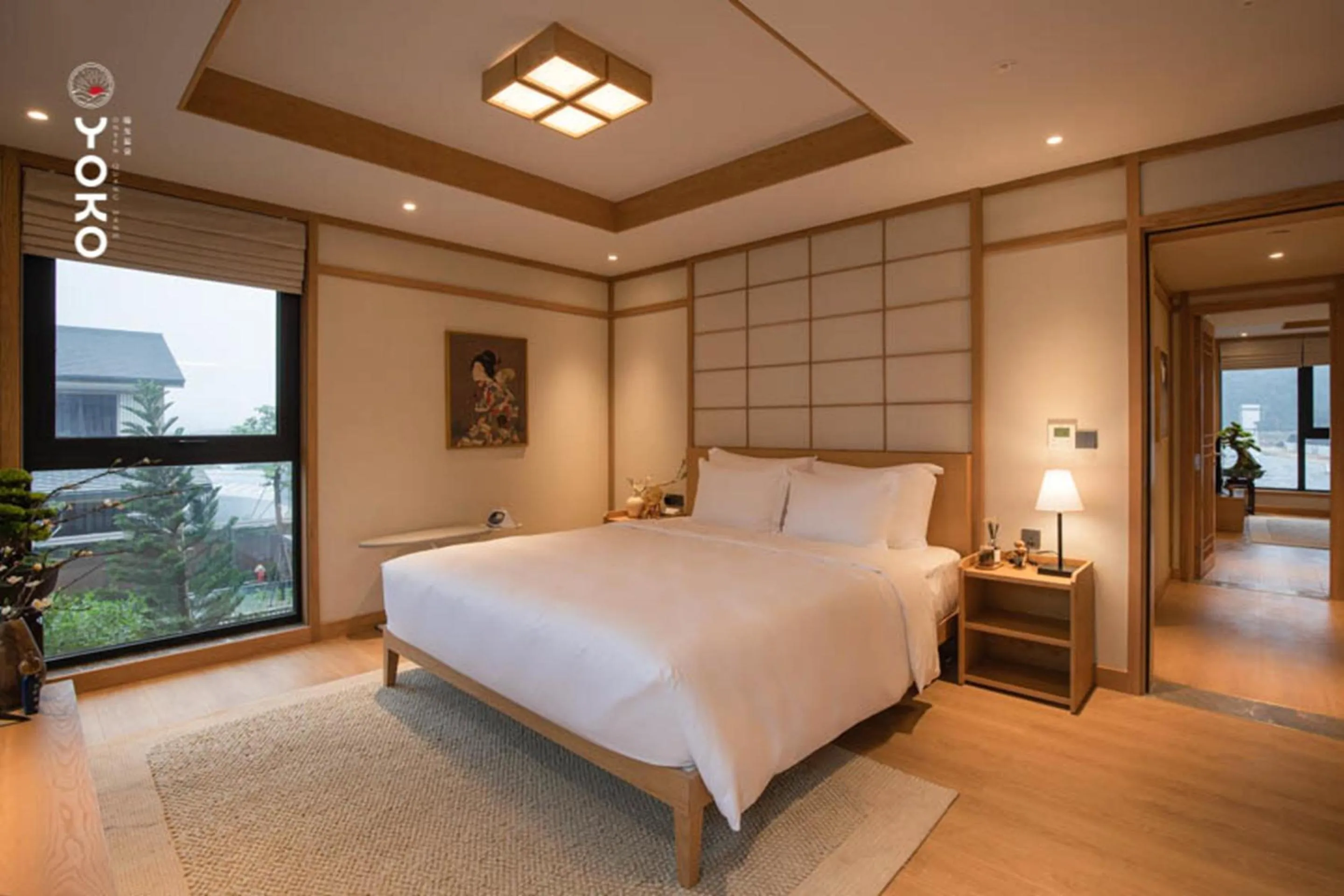 Bed in Yoko Onsen Quang Hanh