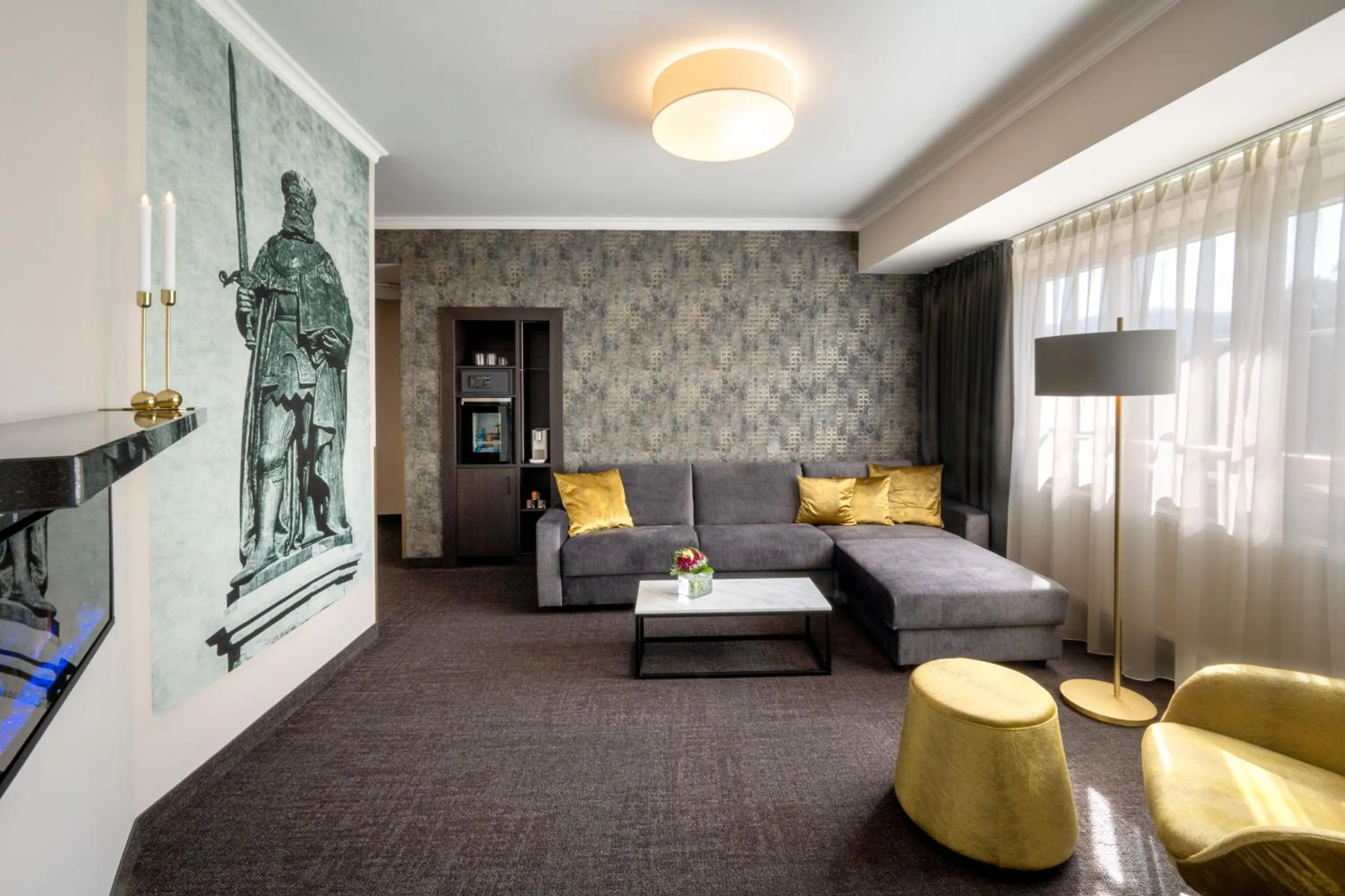 Living room, Bed in Schwarzer Bär Jena