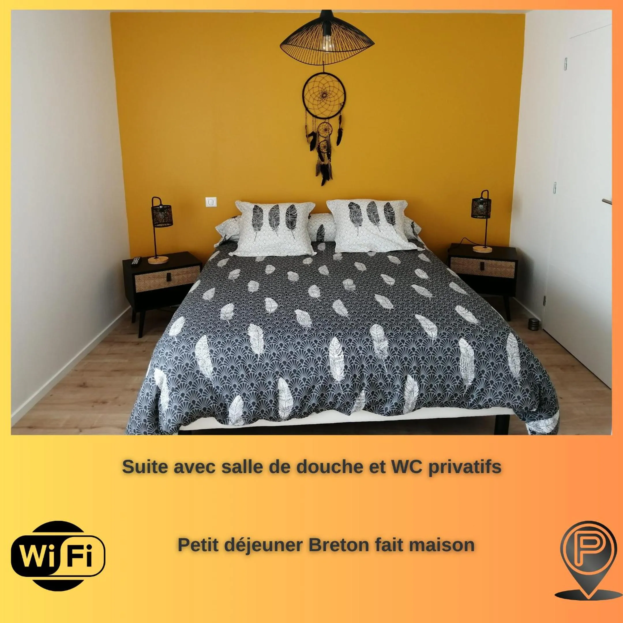 Bed in Chambres d'hôtes cosy avec salle de bain privative - Wifi - cuisine partagée - Parking gratuit