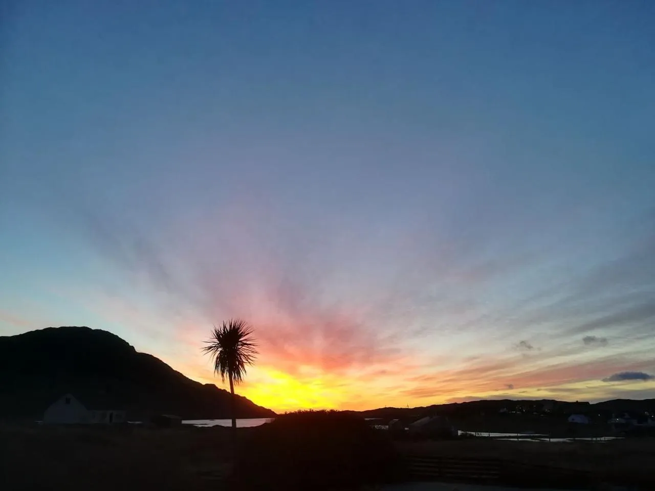 Sunrise in Brae Lea House, Lochboisdale, South Uist. Outer Hebrides