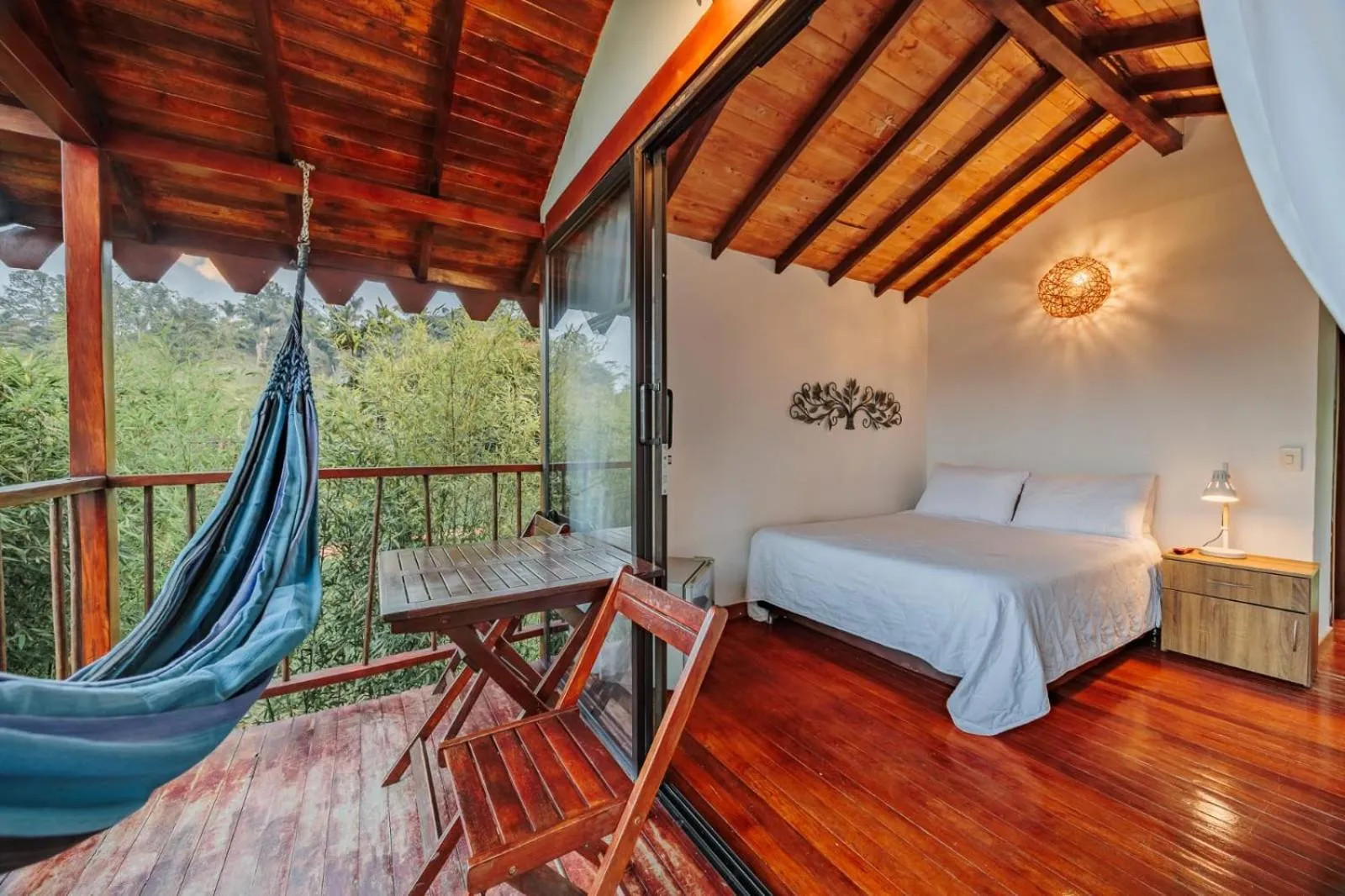 Balcony/Terrace, Bed in Pietrasanta hotel campestre frente a la represa del Peñol y Guatape