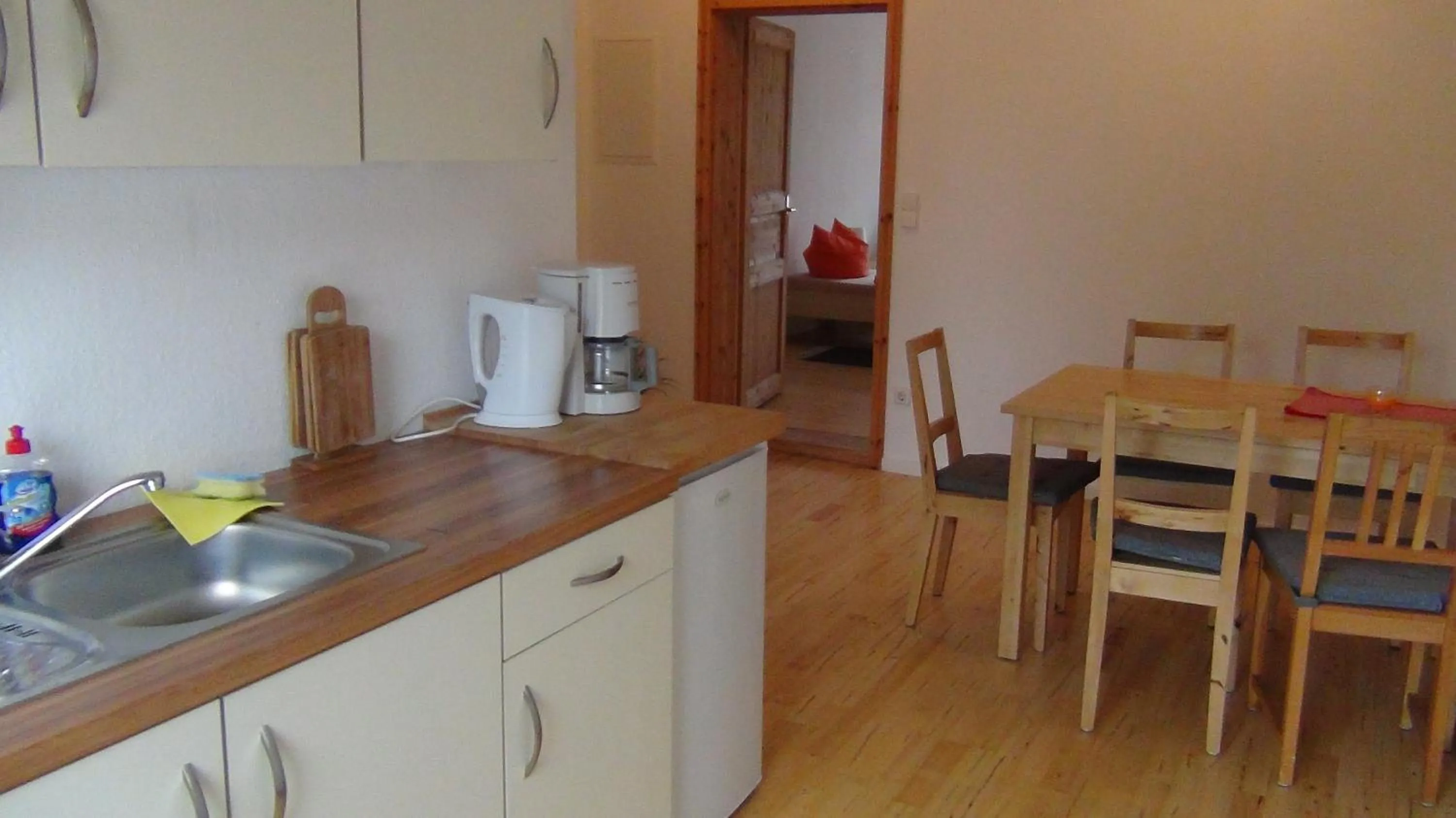 Kitchen or kitchenette in Apartmentpension am Stadtschloss