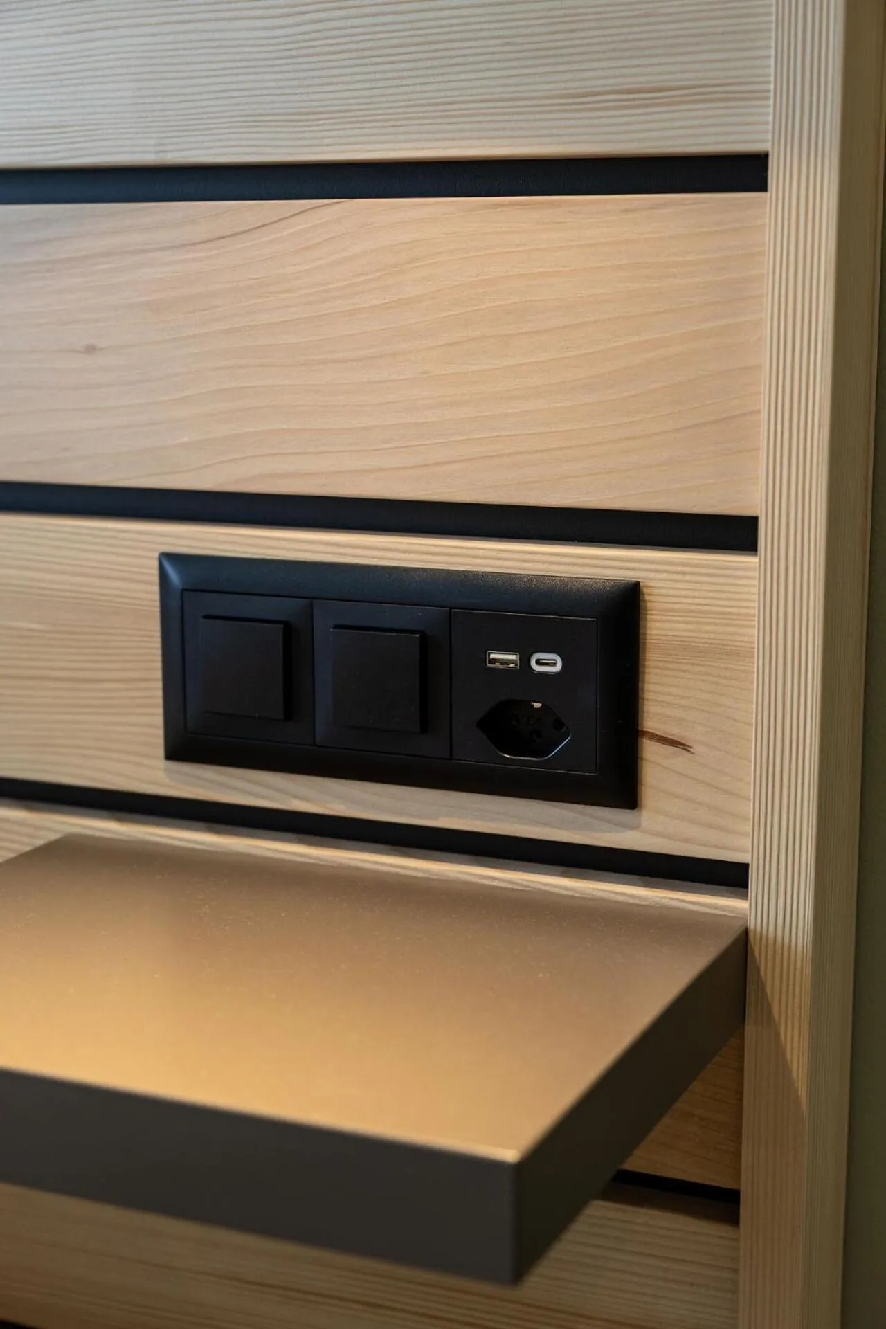 Photo of the whole room in flexymotel Buchs