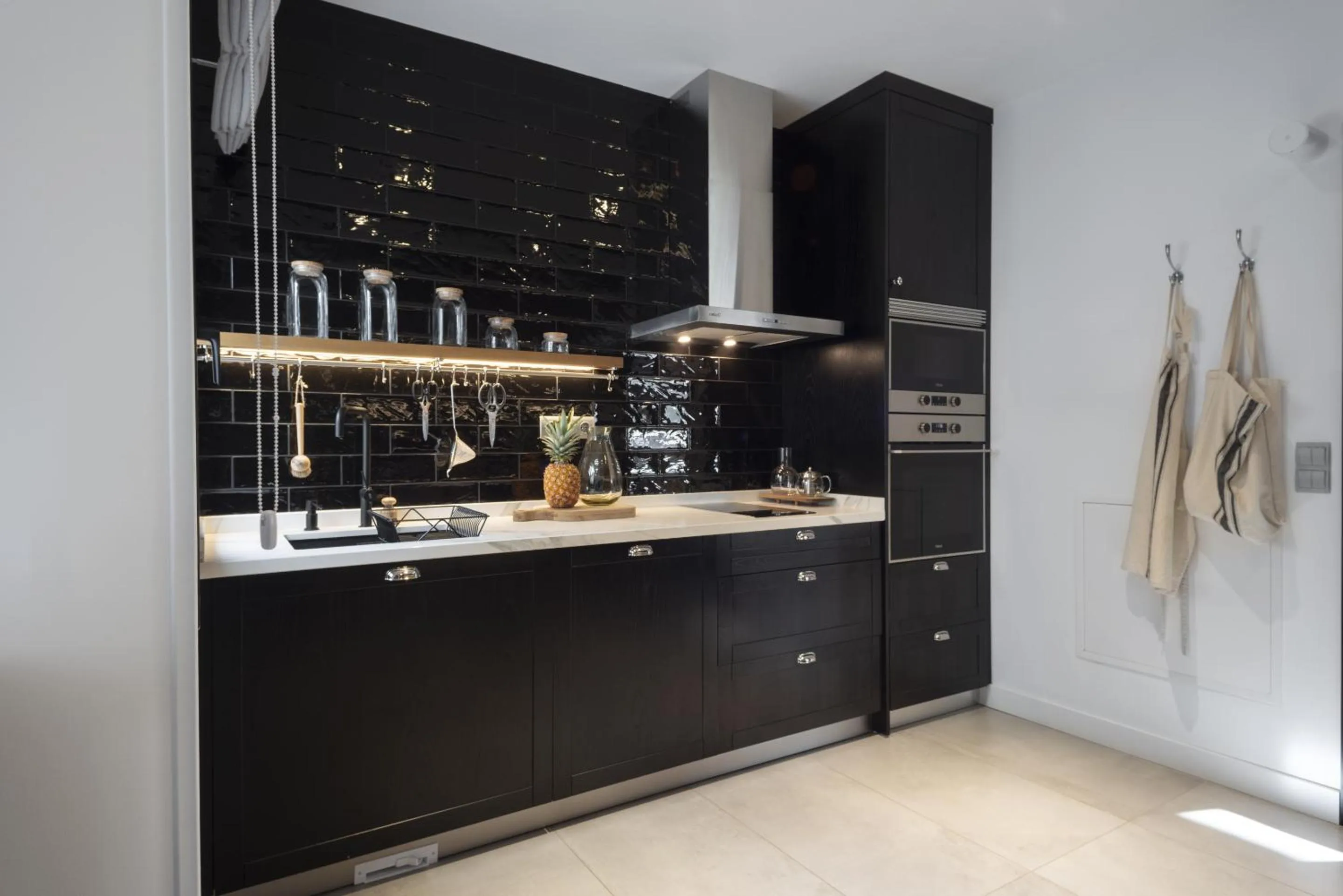 Kitchen or kitchenette in La Playa Suites Suances