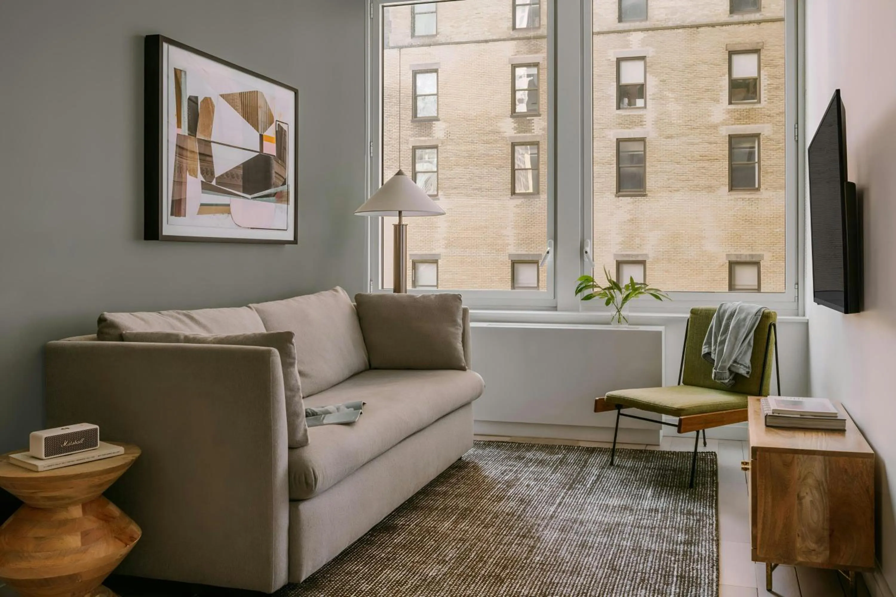 Living room in Sonder by Marriott Bonvoy Battery Park Apartments Financial District