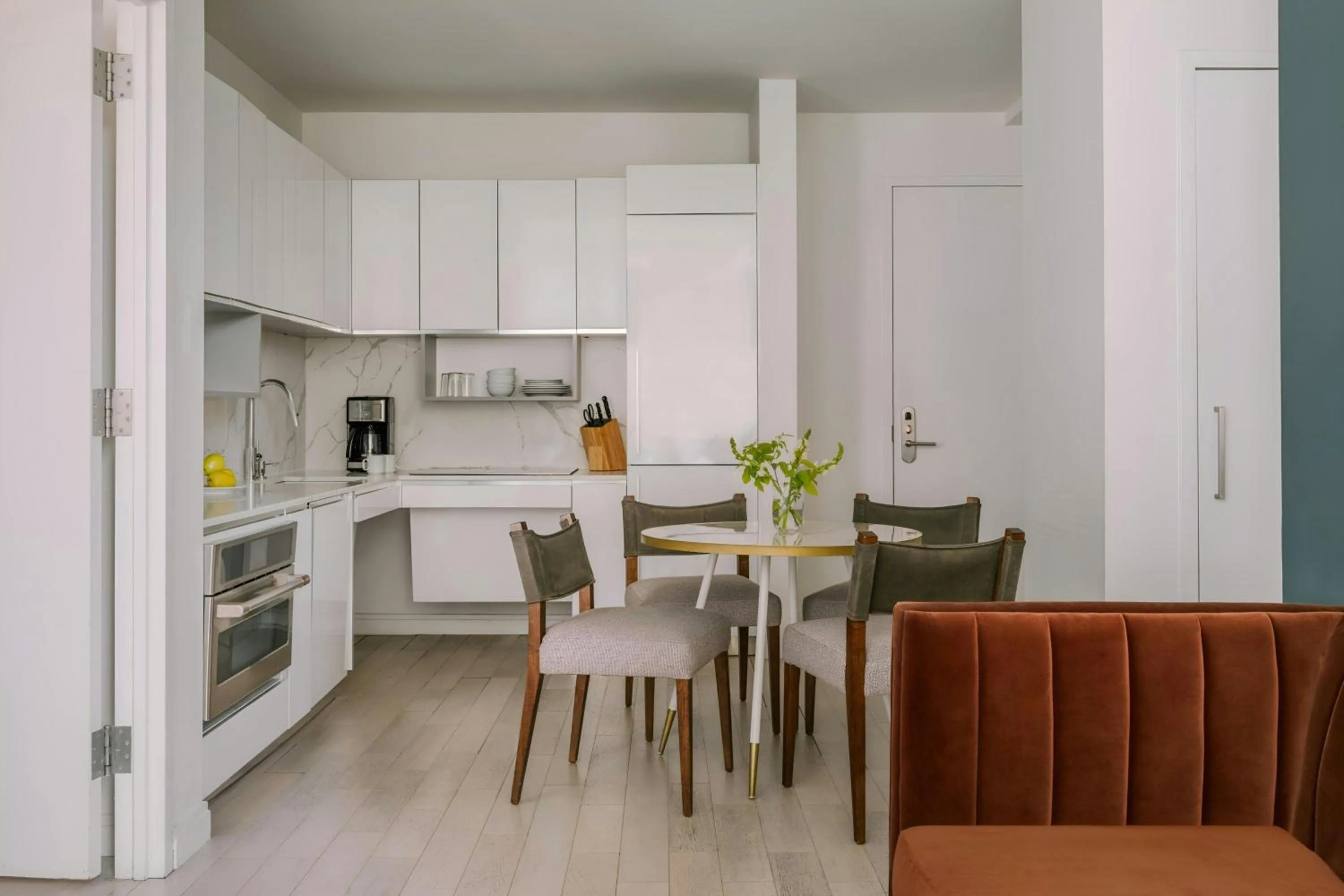 Kitchen or kitchenette in Sonder by Marriott Bonvoy Battery Park Apartments Financial District