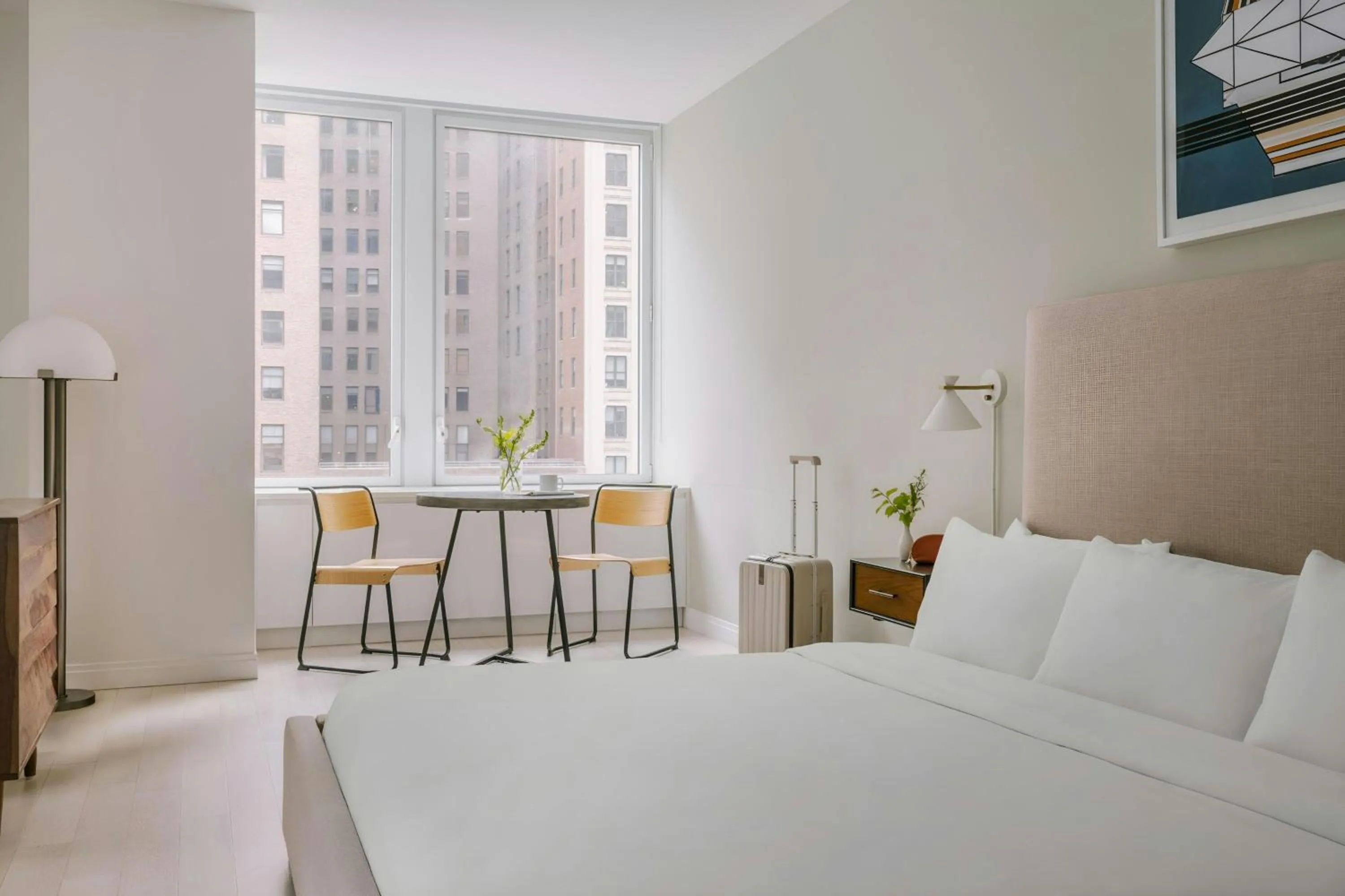 Bedroom, Bed in Sonder by Marriott Bonvoy Battery Park Apartments Financial District
