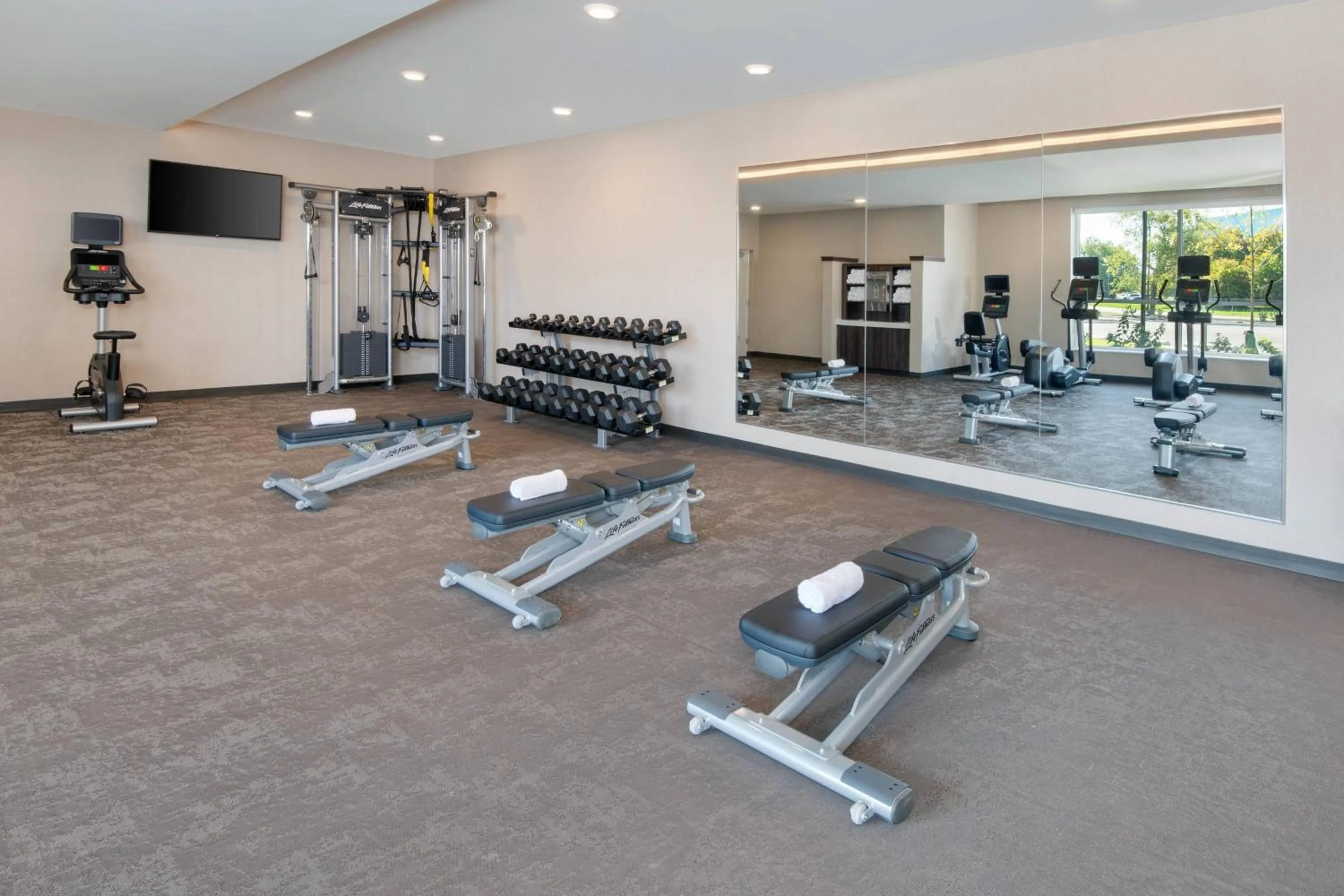Fitness centre/facilities in SpringHill Suites by Marriott Indianapolis Keystone