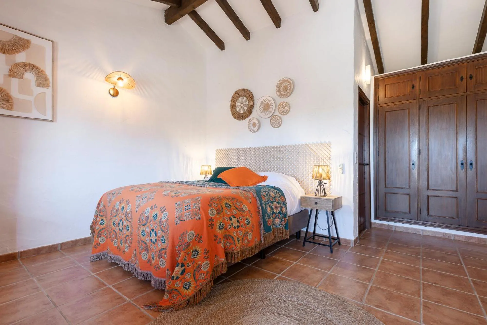 Decorative detail, Bed in Boutique B&B Cortijo Valverde Álora