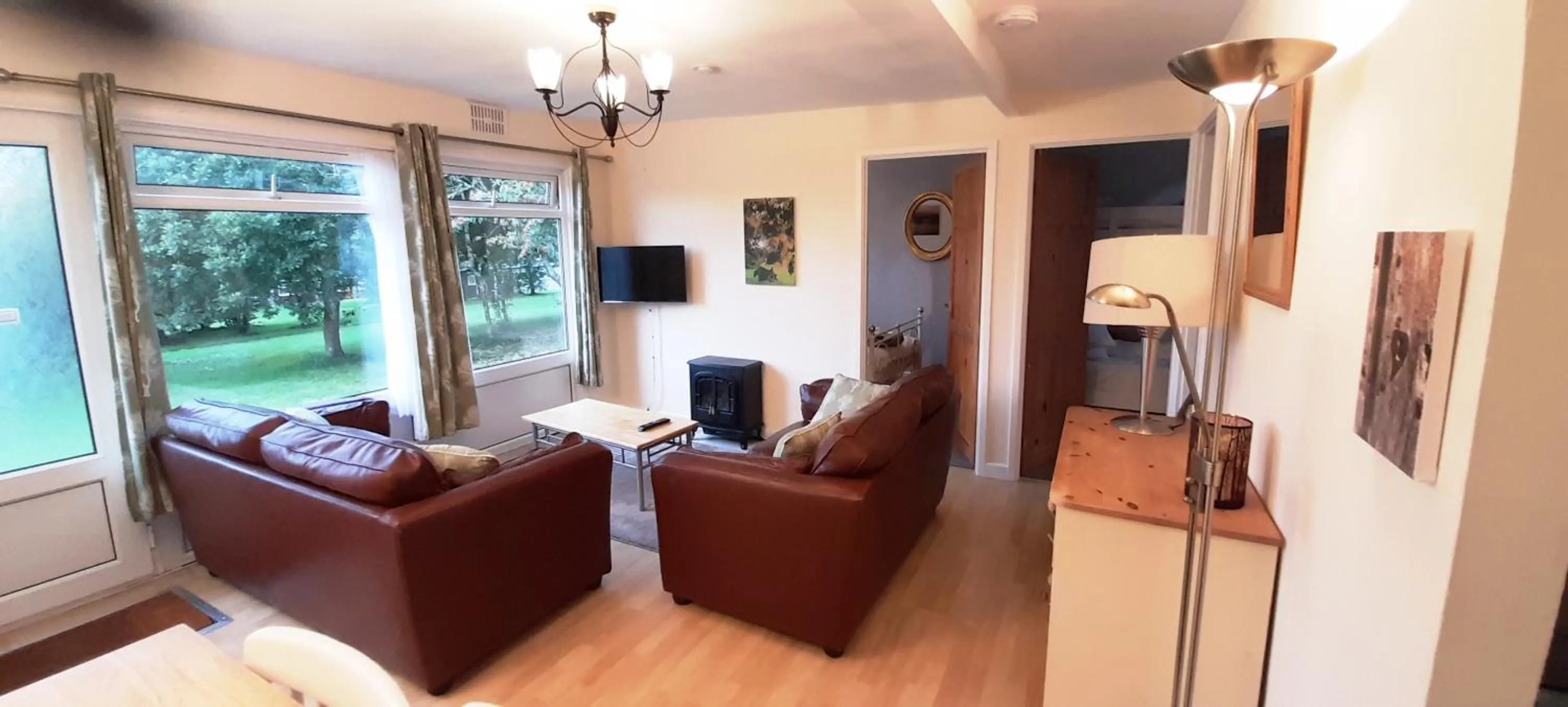 Living room in Sheena's Dartmouth Chalets