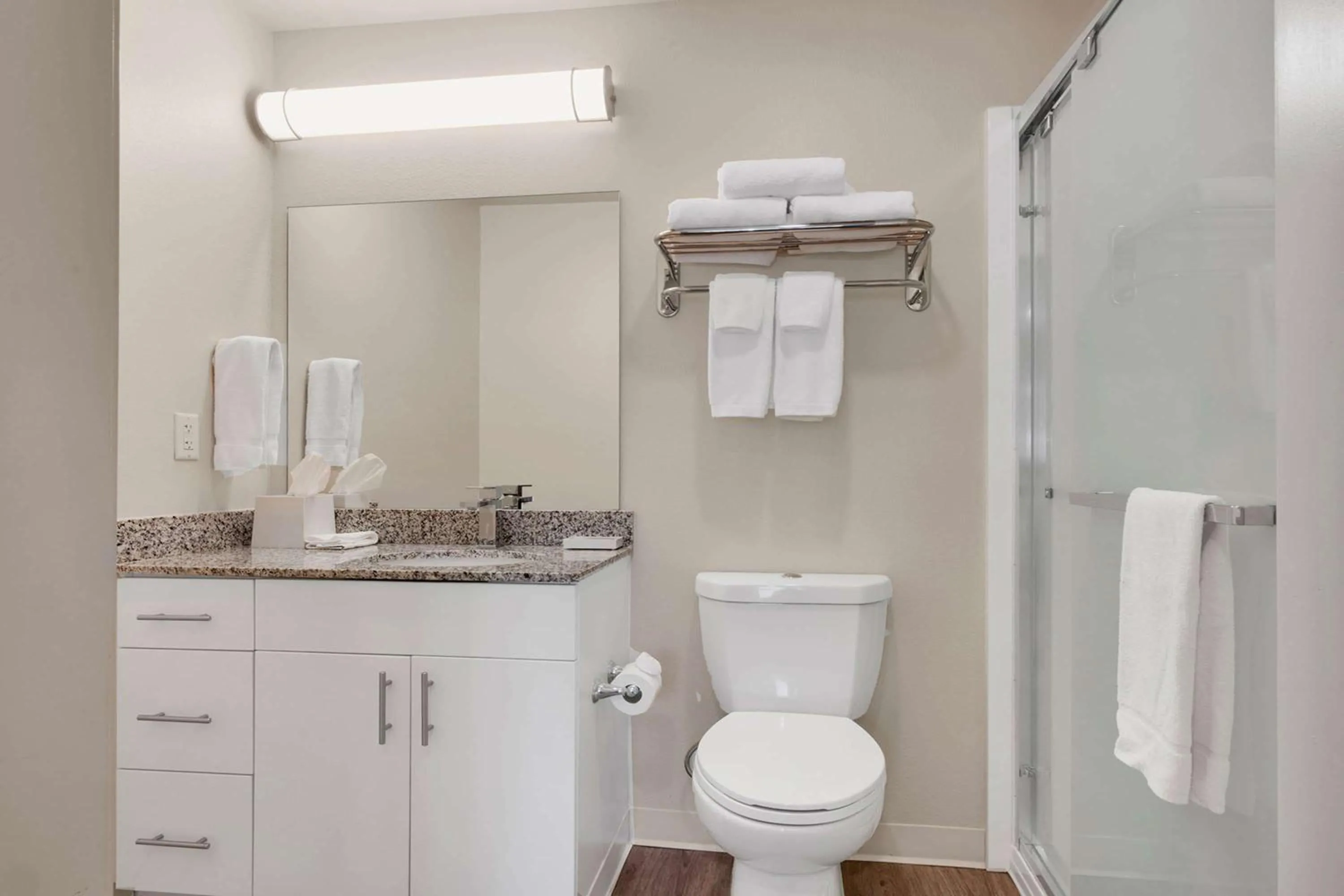 Bathroom in WaterWalk Extended Stay by Wyndham Charlotte - Arrowood