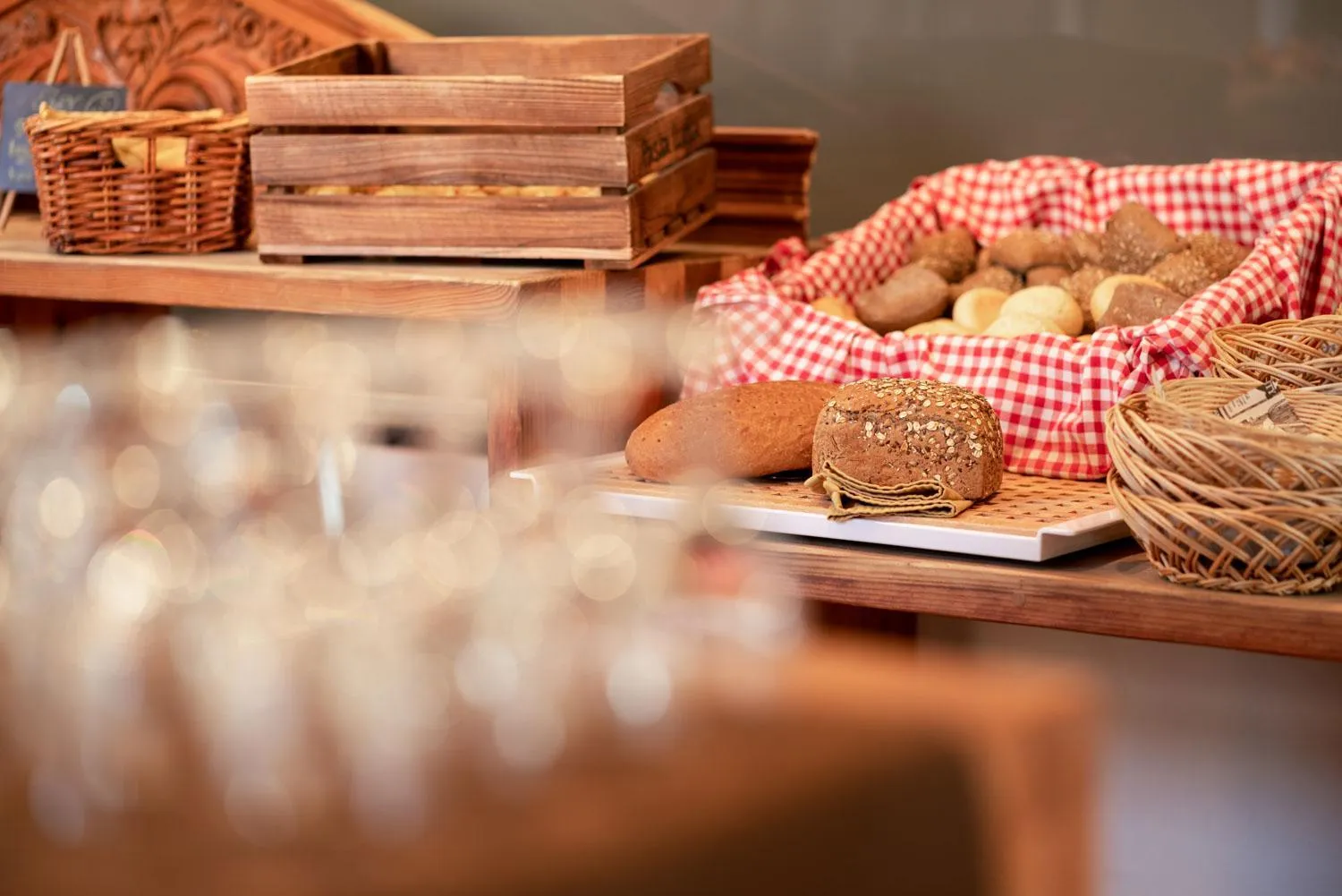 Buffet breakfast in Manufaktur Boutique Hotel