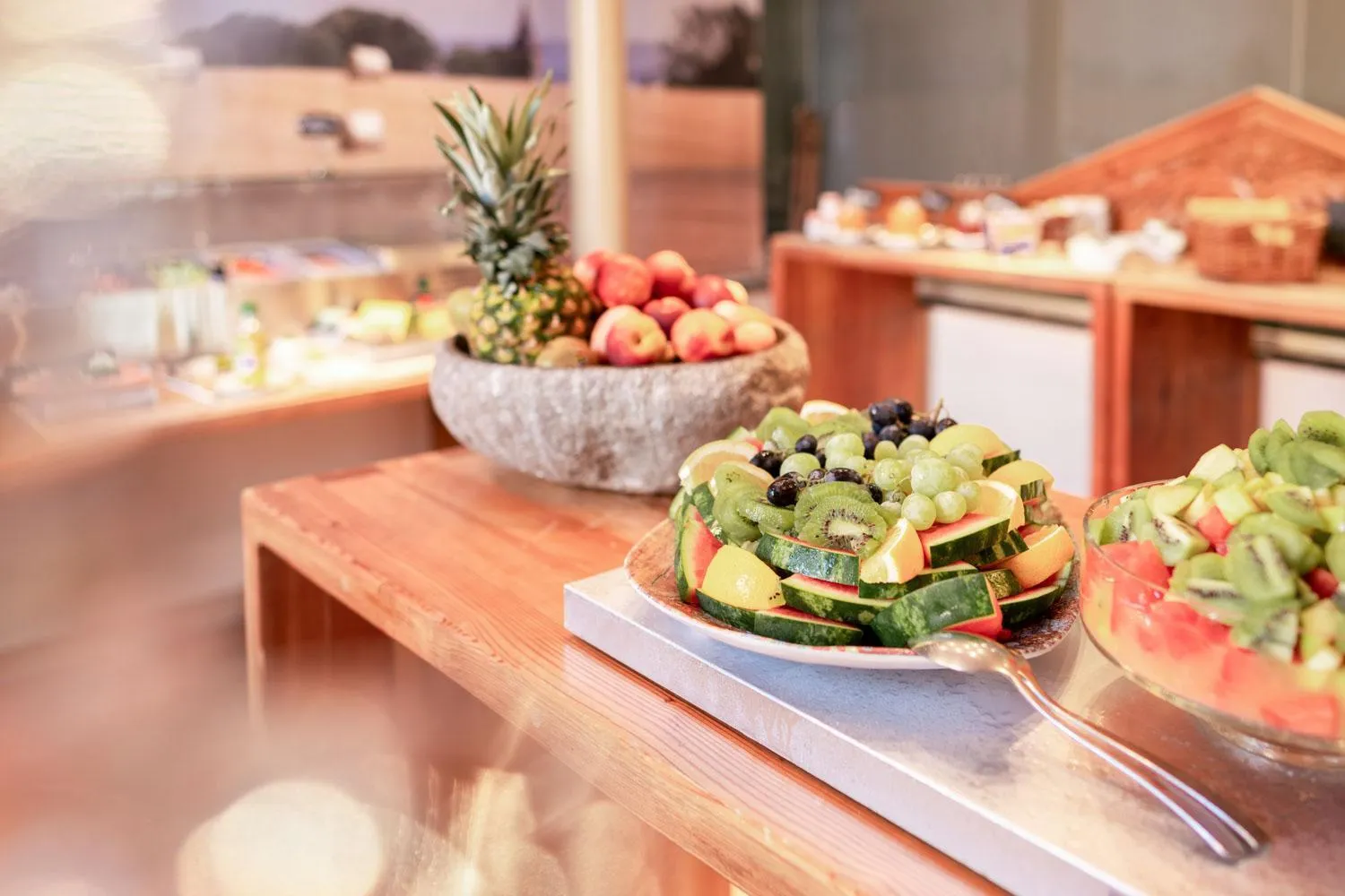 Buffet breakfast in Manufaktur Boutique Hotel