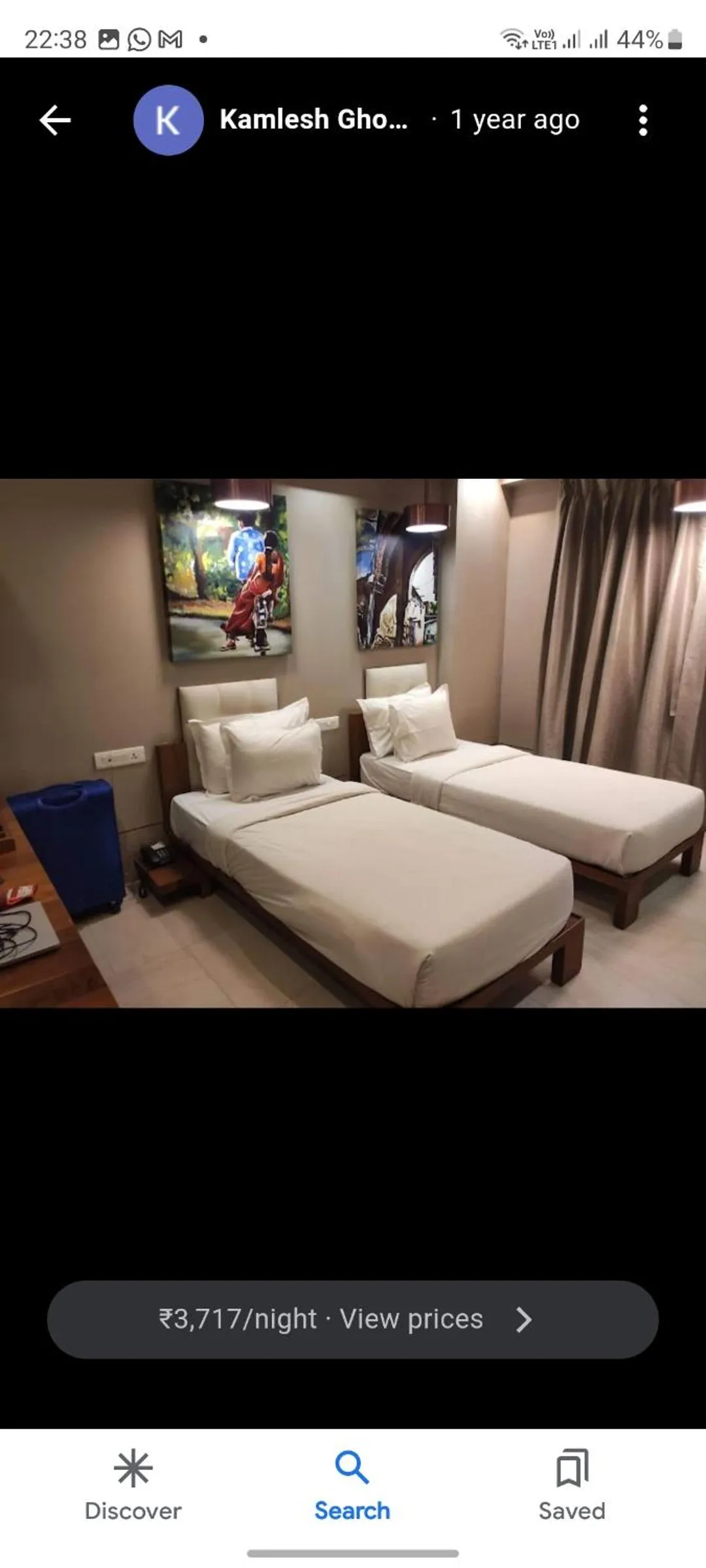 Bedroom in hotel sonali regency