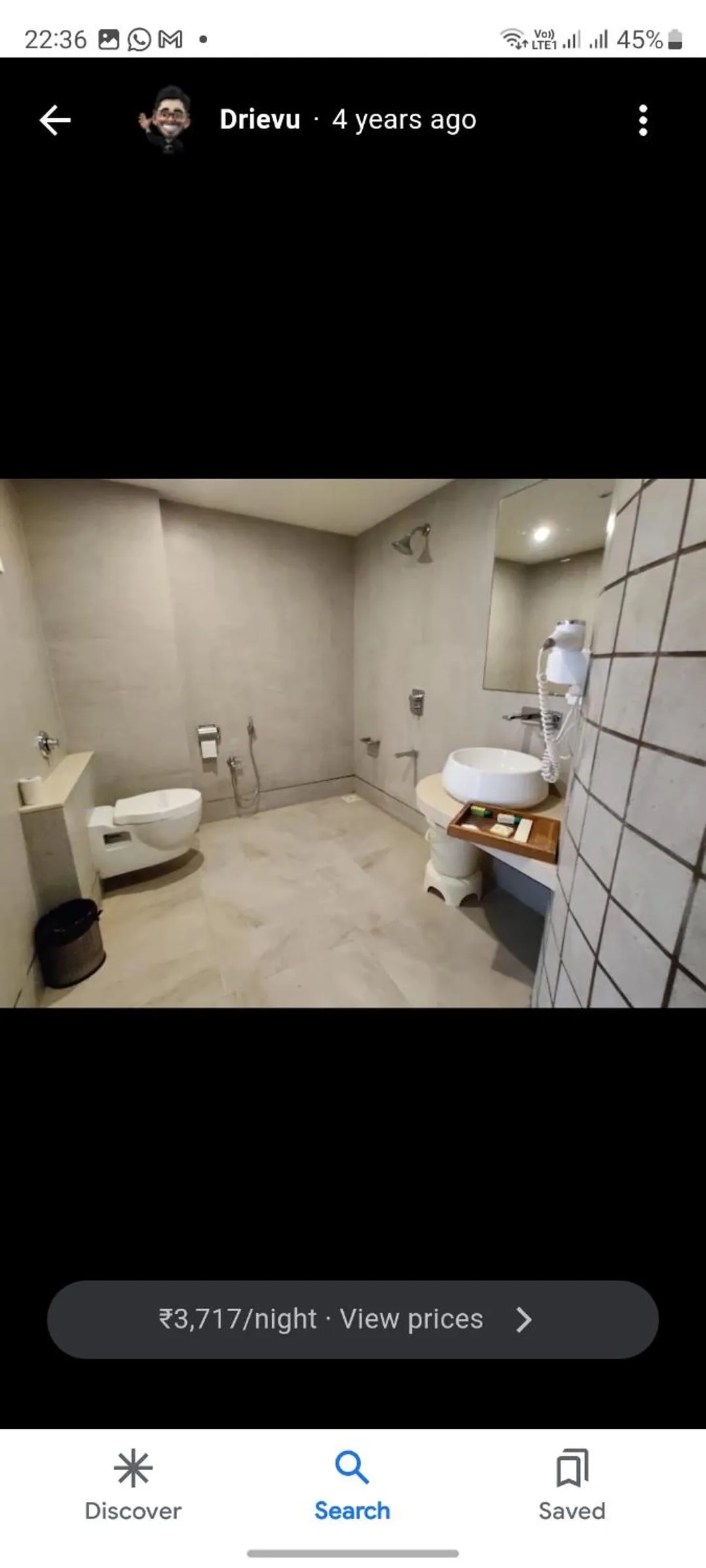 Bathroom in hotel sonali regency