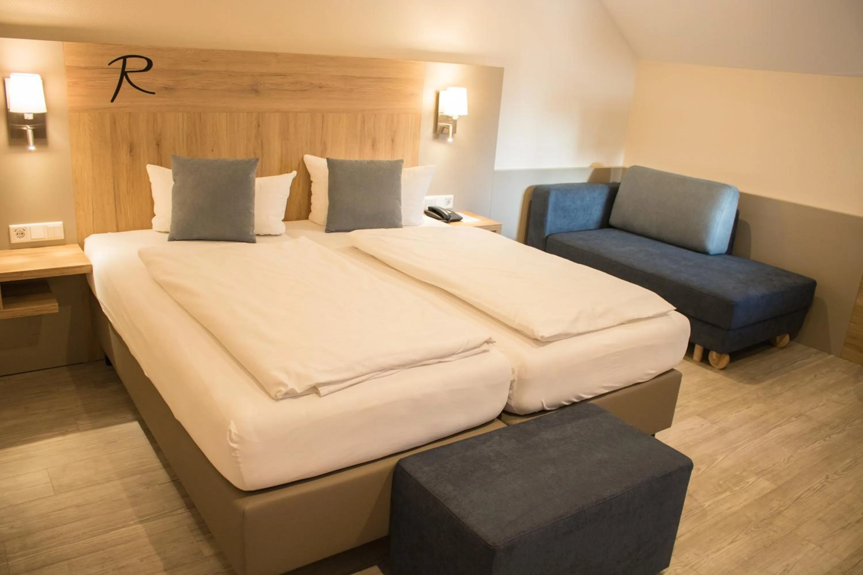 Bed in Hotel Rosenbusch