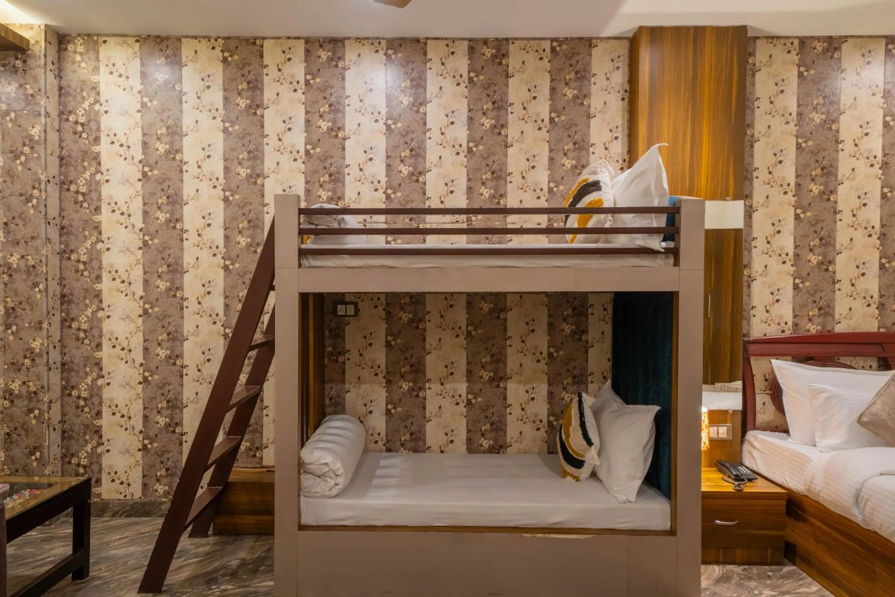 bunk bed, Bed in Perfectstayz Premium Ganga Heights - Ganga View rooftop cafe