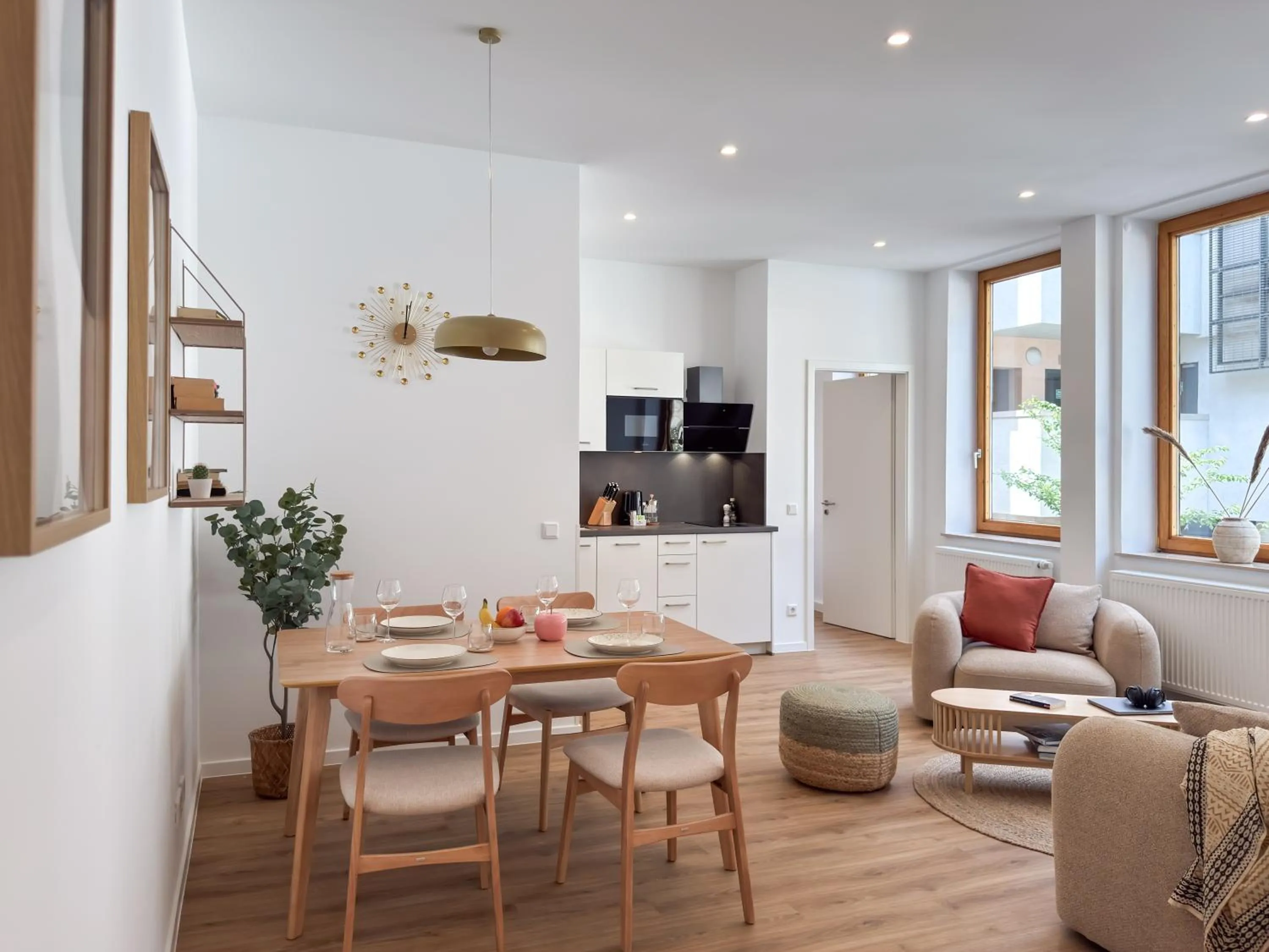 Living room in Brunnen Apartments
