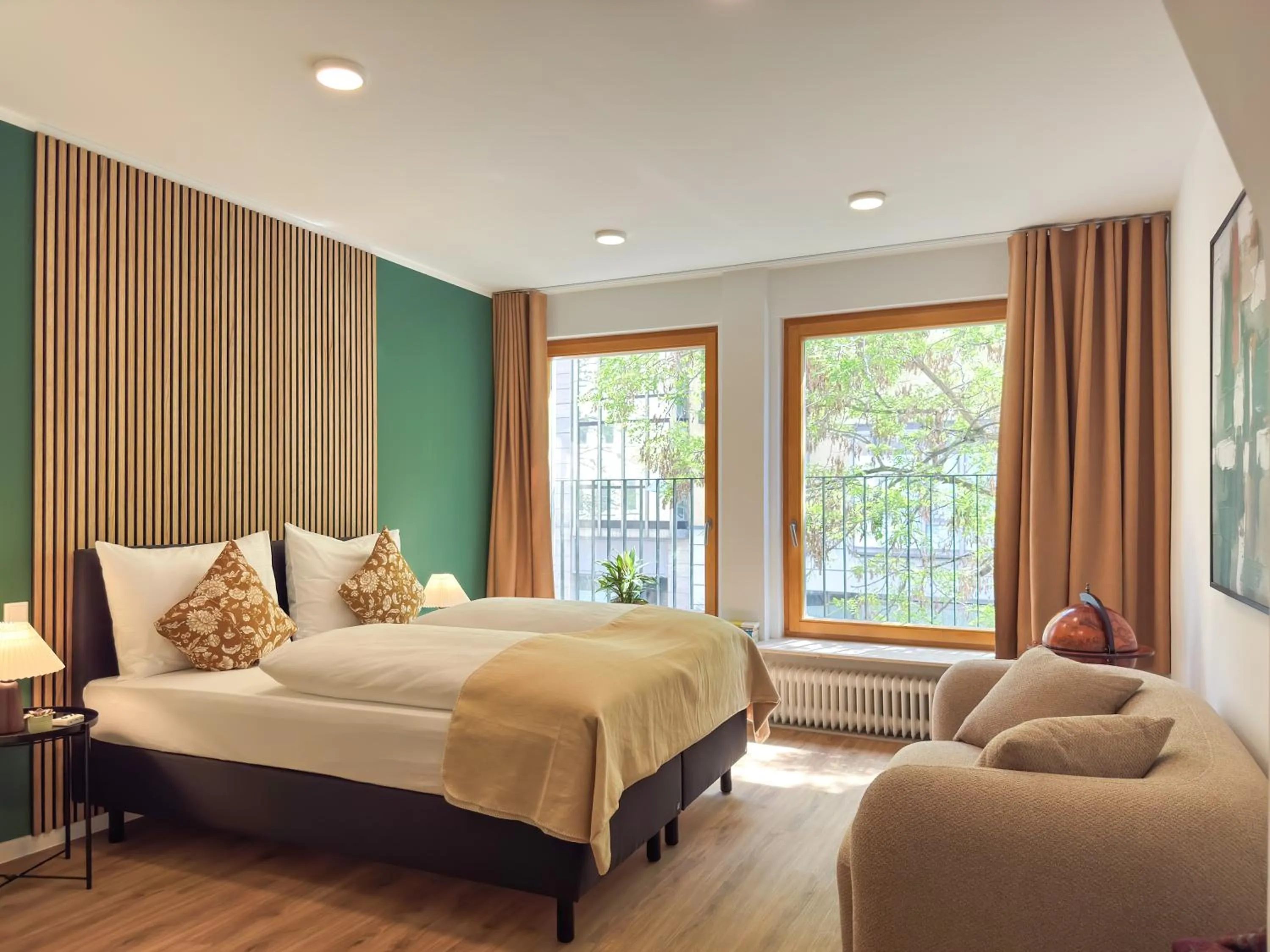 Bedroom, Bed in Brunnen Apartments