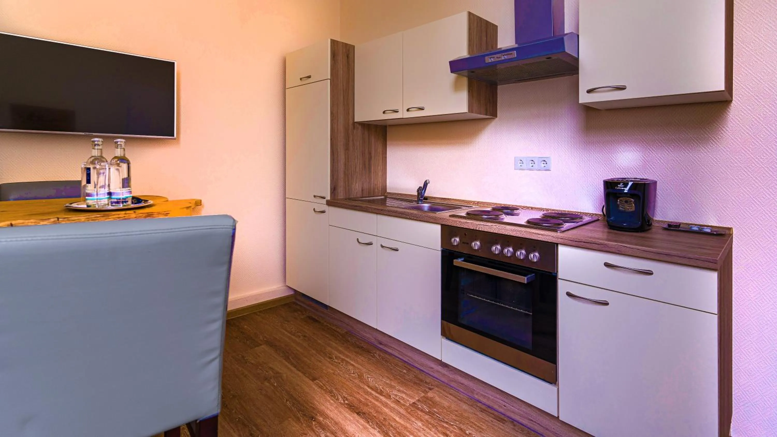 Kitchen or kitchenette in Komfort Hotel Am Kurpark