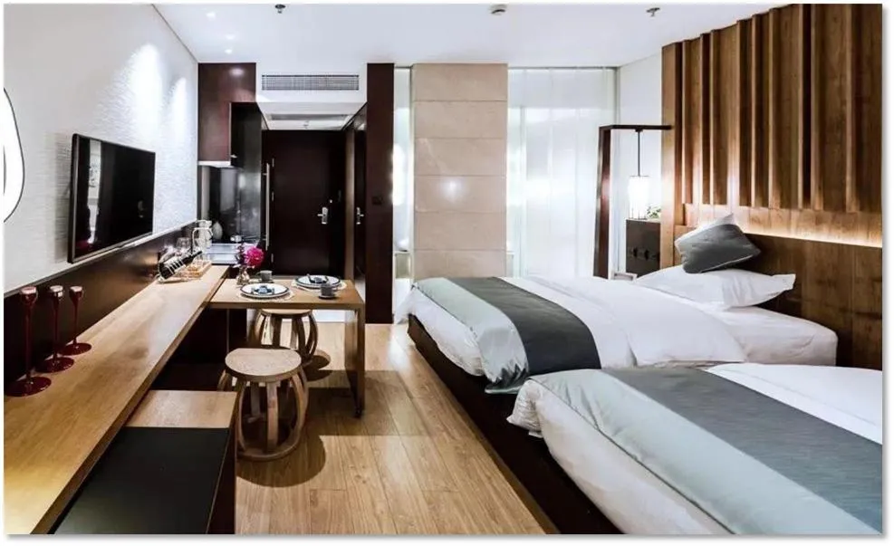 Bed in Huangshan Demaotang Hotel