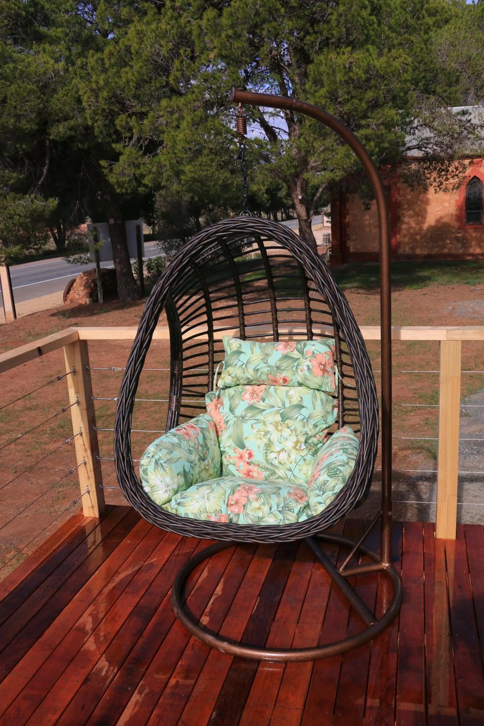 Patio in The Pink Lake Tiny House - 'Sakura'