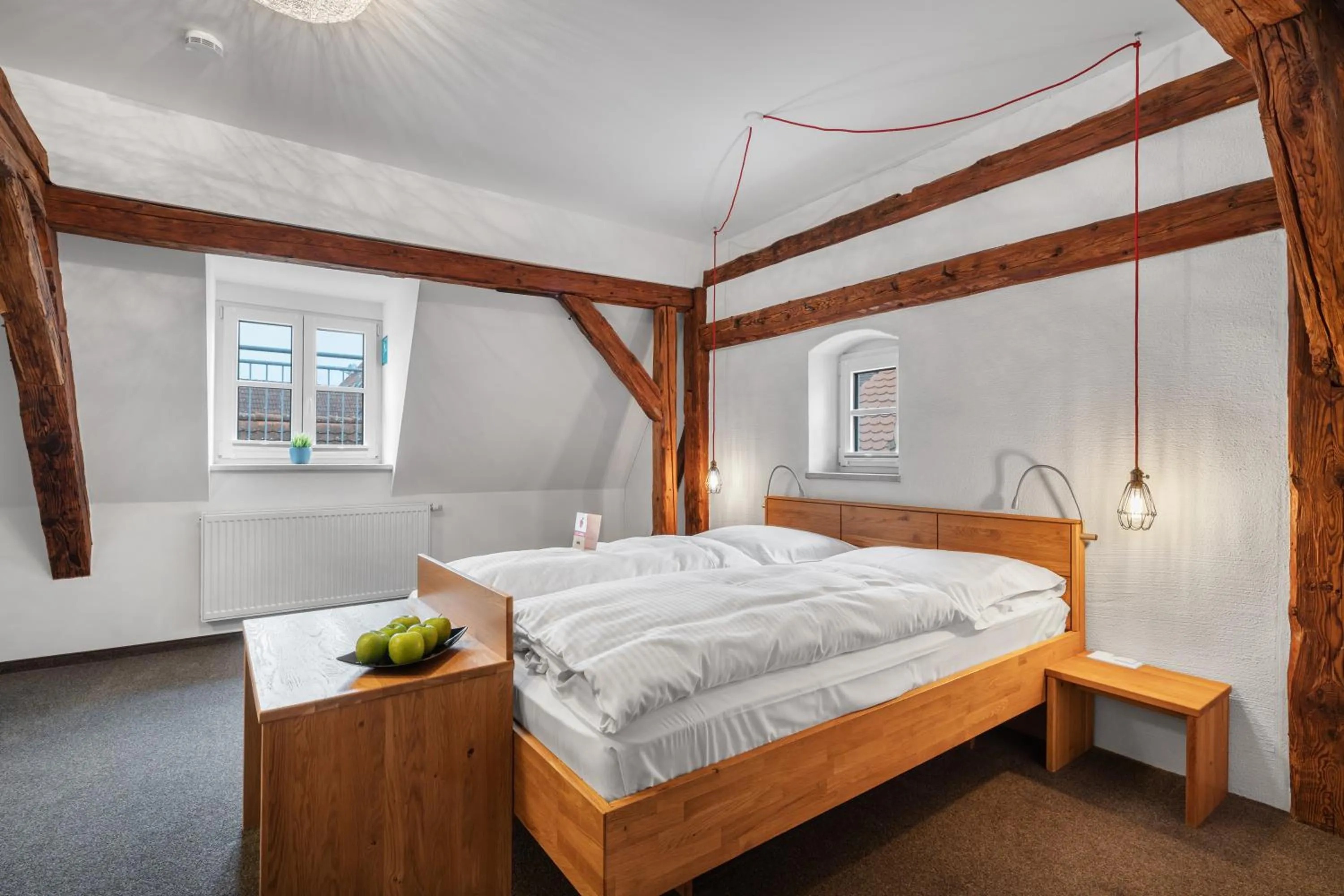 Bed in Schieners Hotel & Apfelhof Apartments