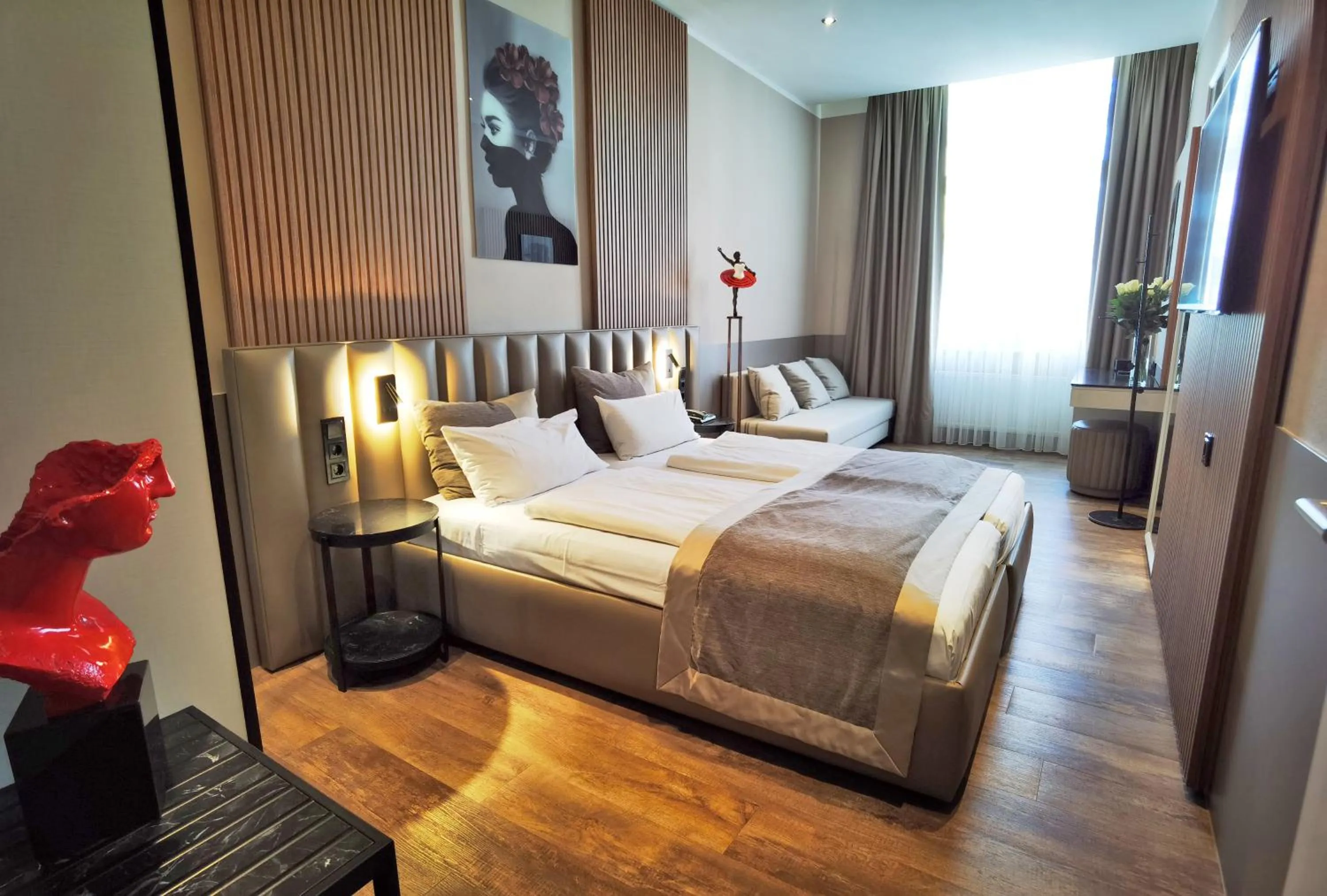 Bed in Arthotel Munich