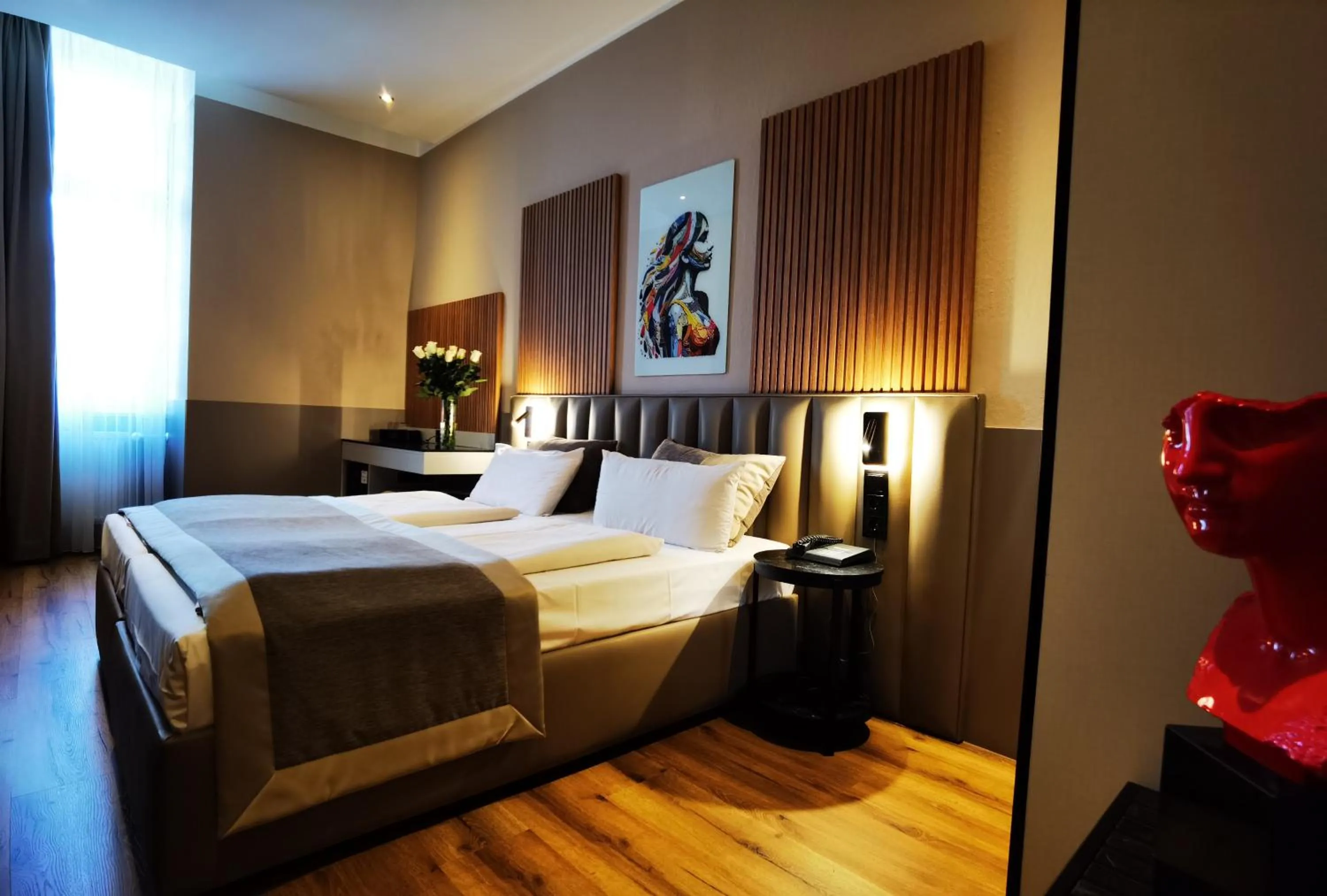 Bed in Arthotel Munich