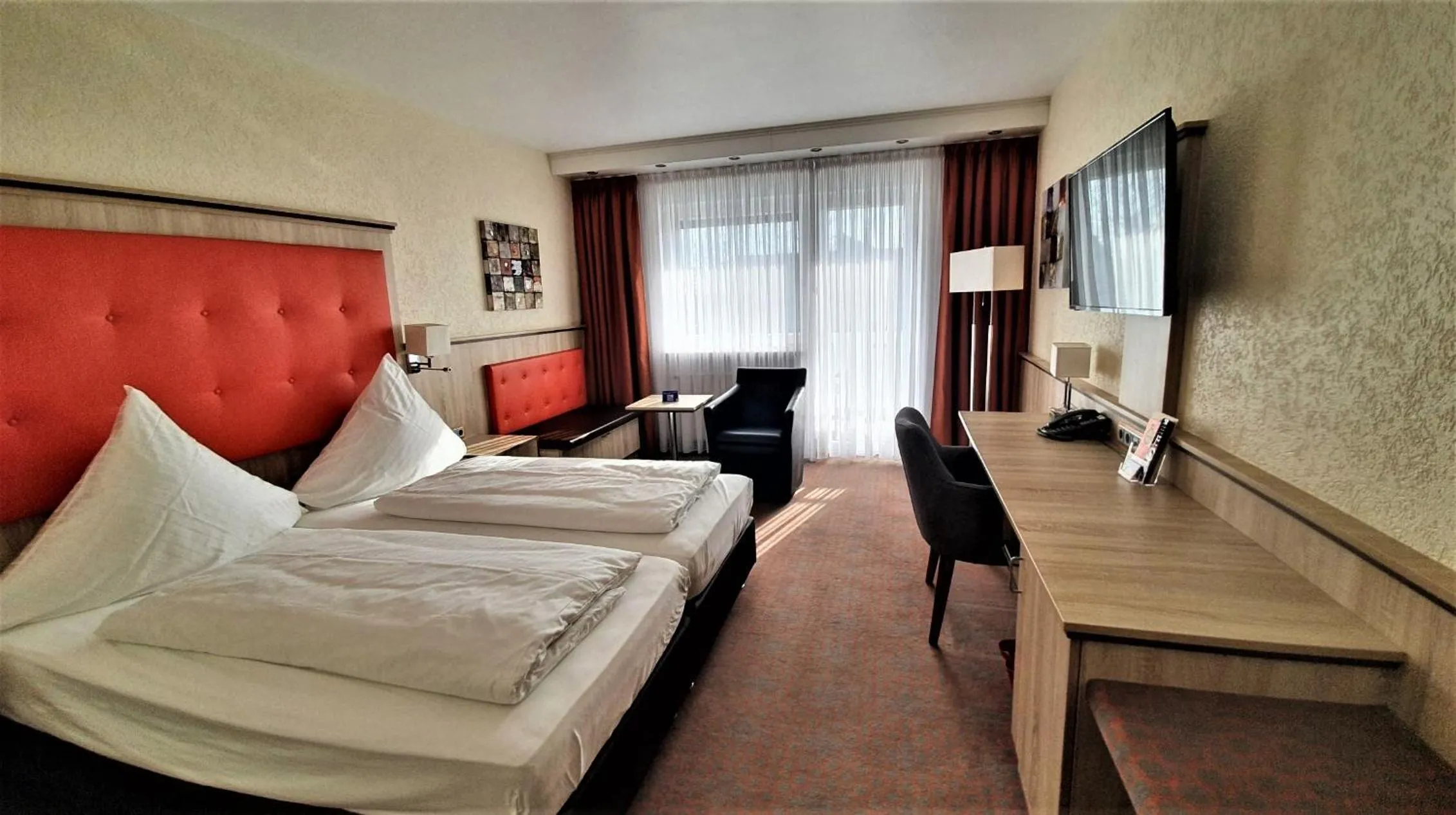Photo of the whole room, Bed in Dreispitz -B&B-Hotel Garni