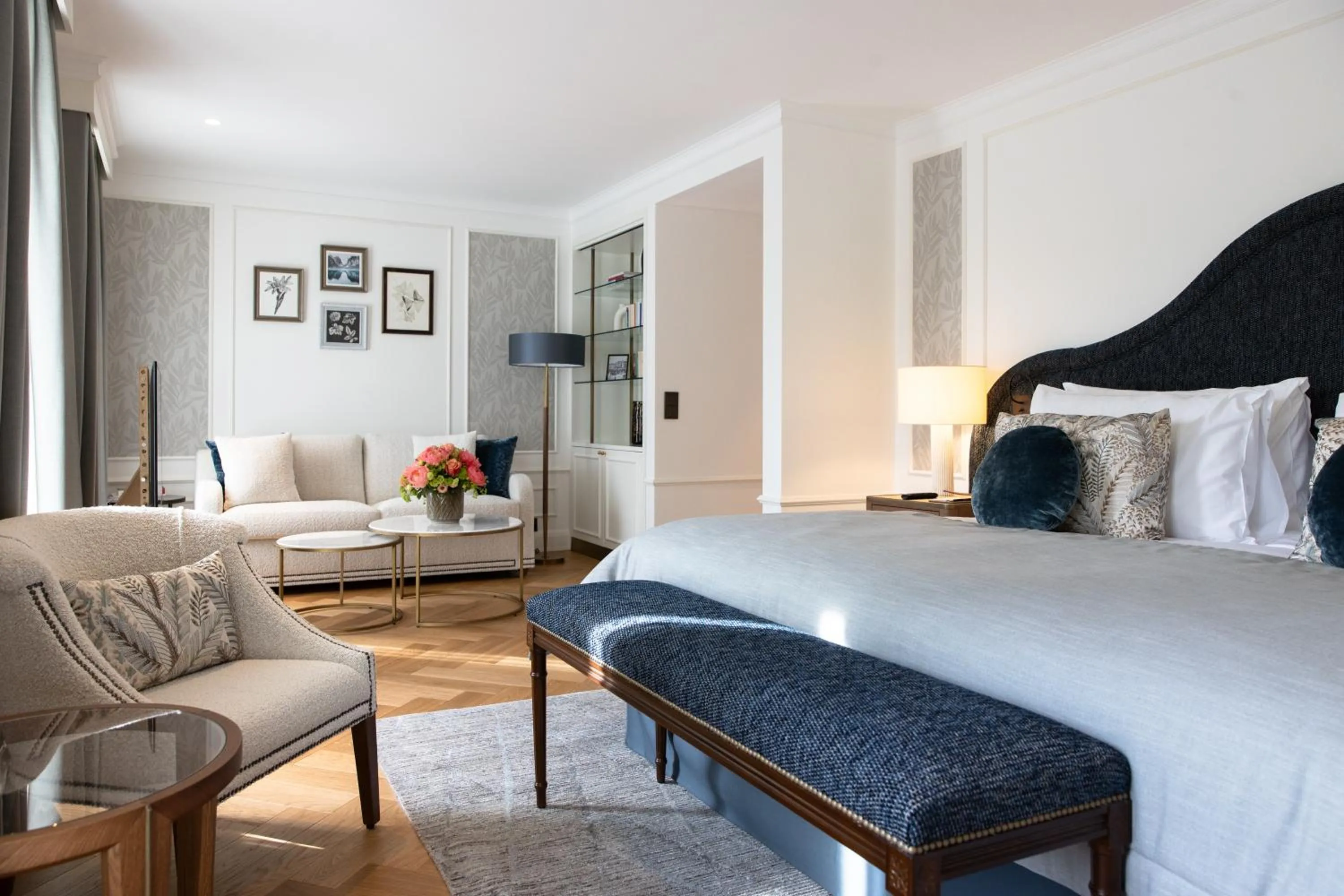 Bed in Victoria Jungfrau Grand Hotel & Spa