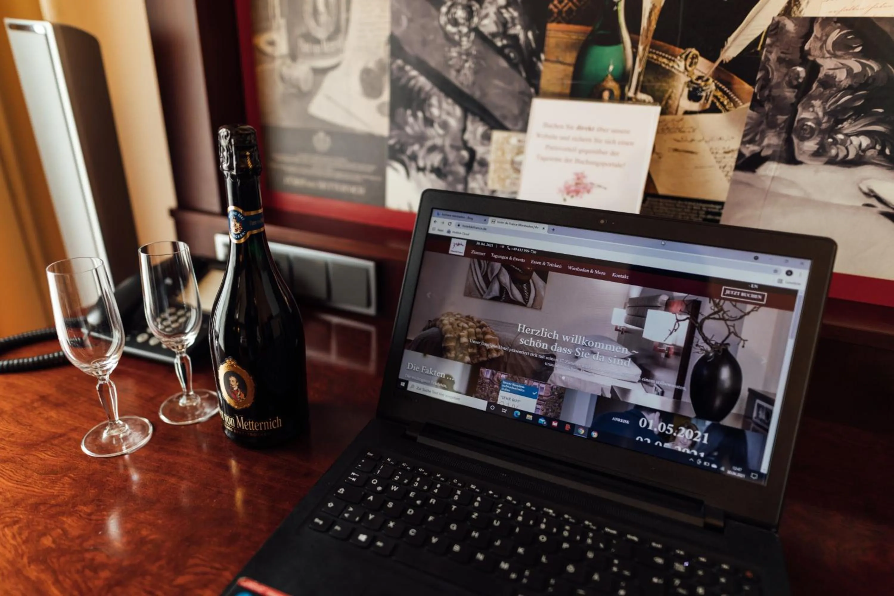 Decorative detail in Hotel de France Wiesbaden City