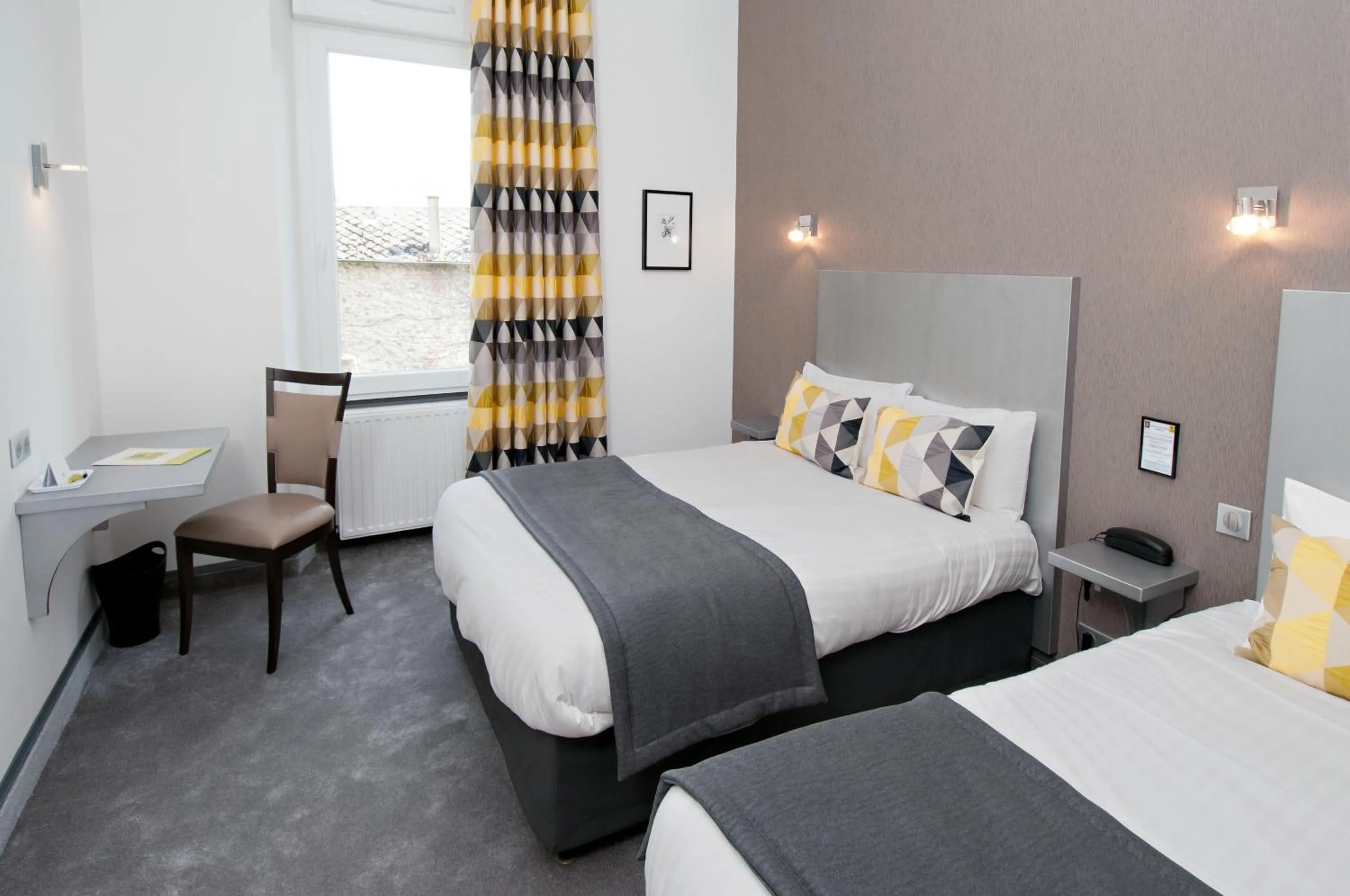 Bedroom, Bed in Logis Hotel Restaurant Nougier