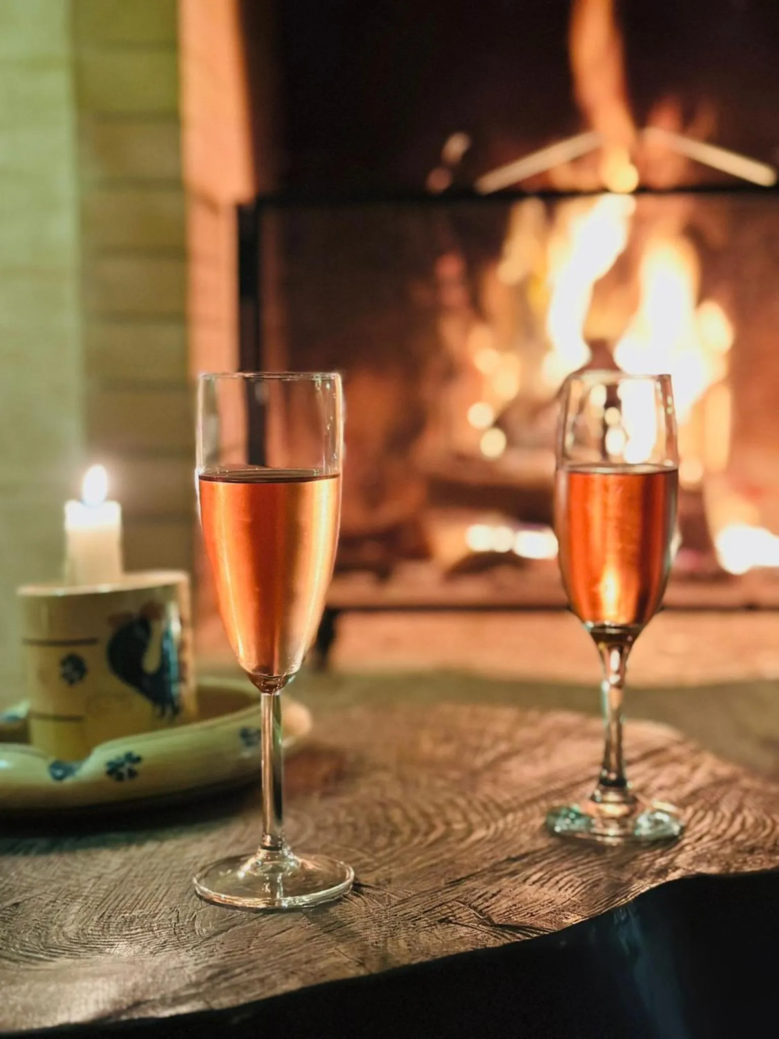 fireplace in Antica Casina B&B di Charme