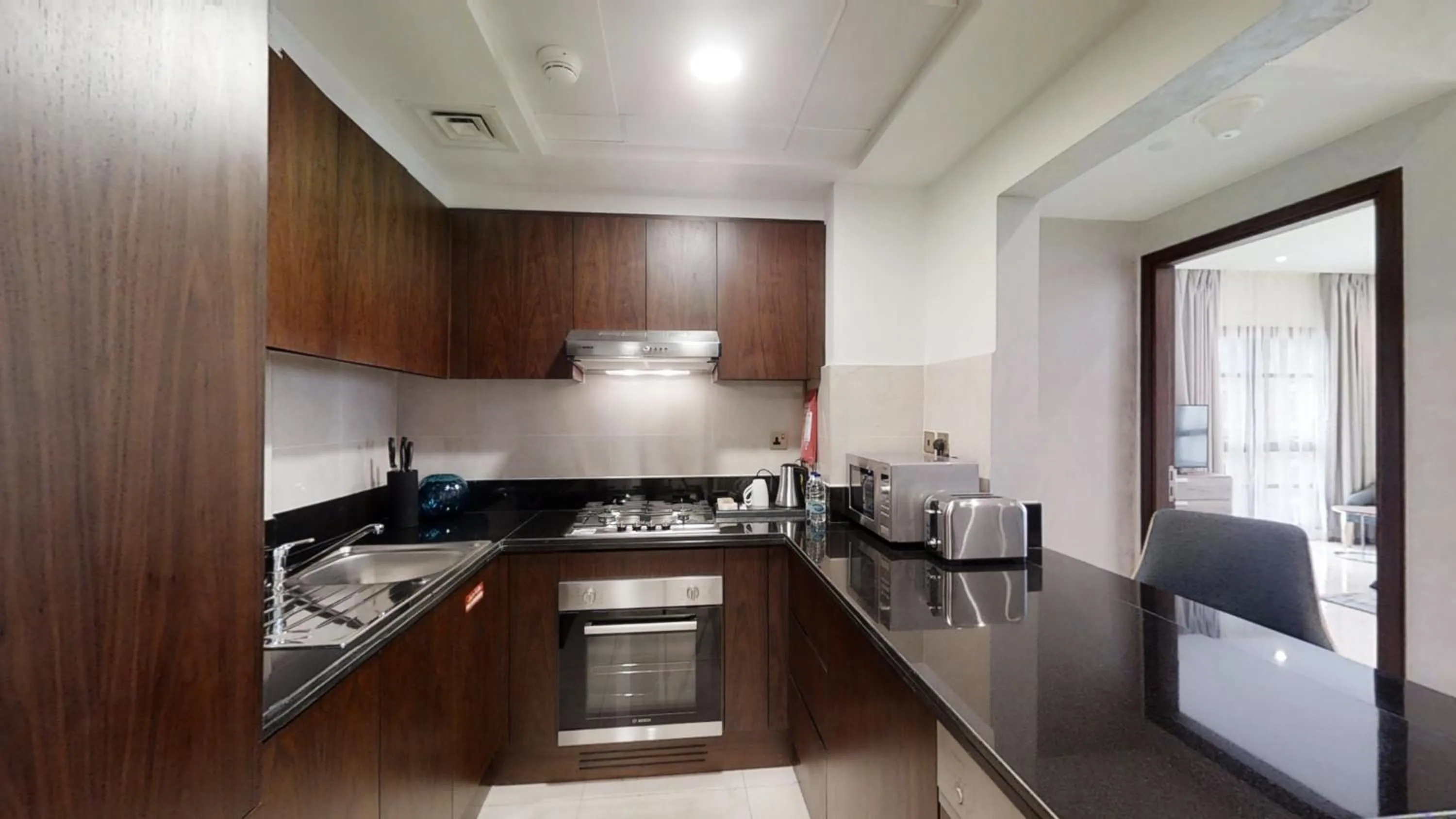 Kitchen or kitchenette in SUHA Creek Hotel Apartment, Waterfront Jaddaf, Dubai