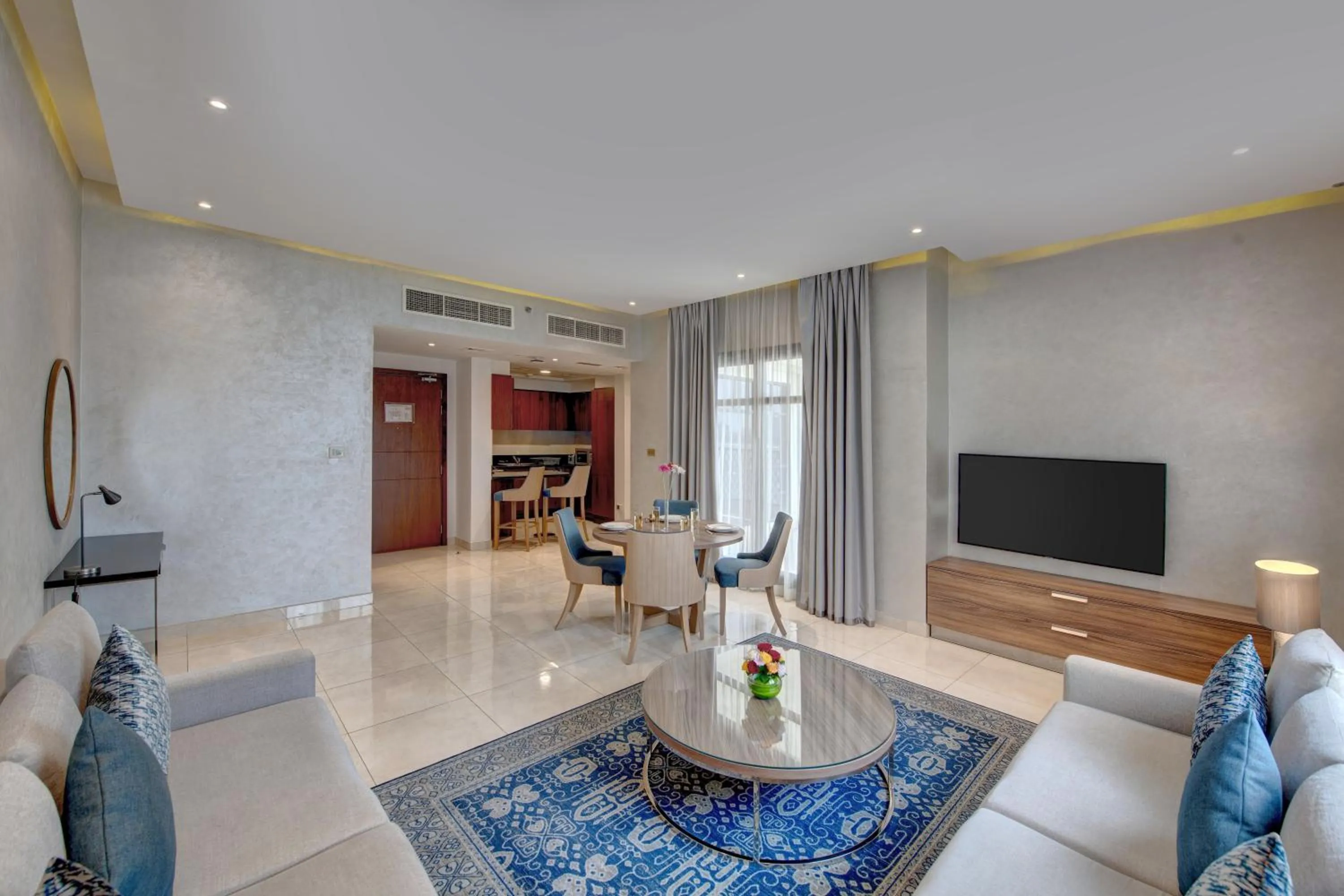 Living room in SUHA Creek Hotel Apartment, Waterfront Jaddaf, Dubai