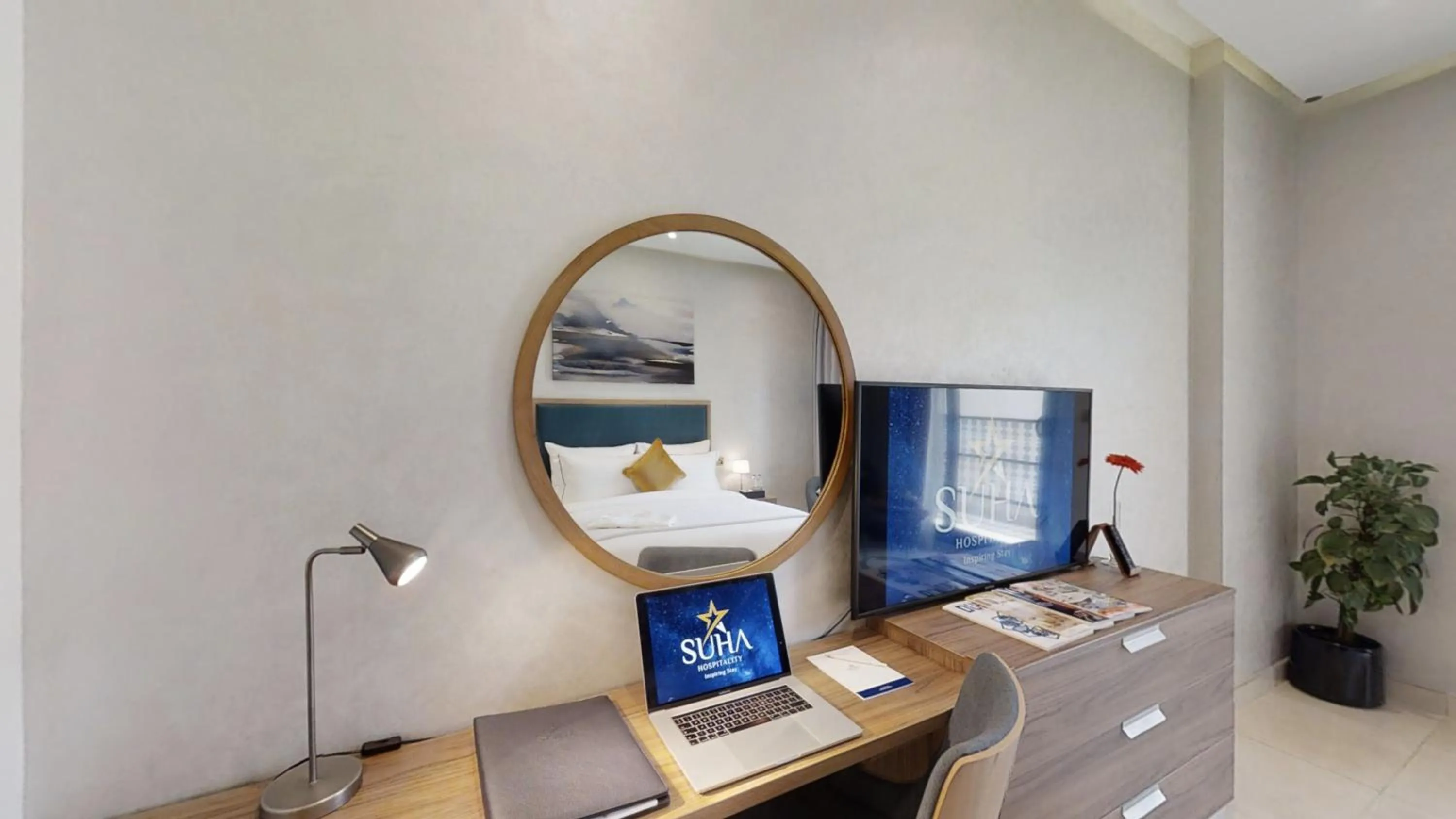 TV and multimedia in SUHA Creek Hotel Apartment, Waterfront Jaddaf, Dubai