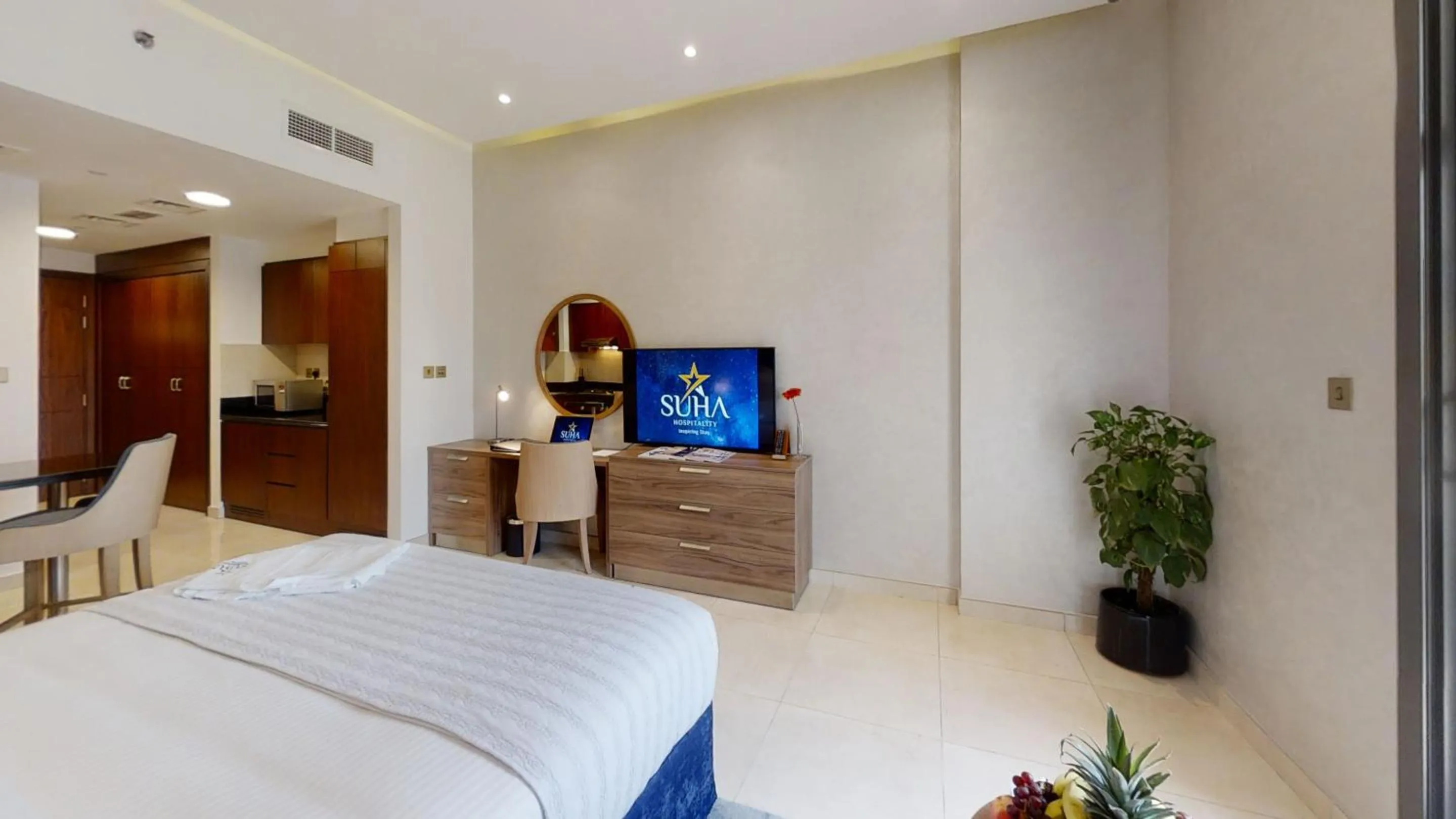 Bed in SUHA Creek Hotel Apartment, Waterfront Jaddaf, Dubai
