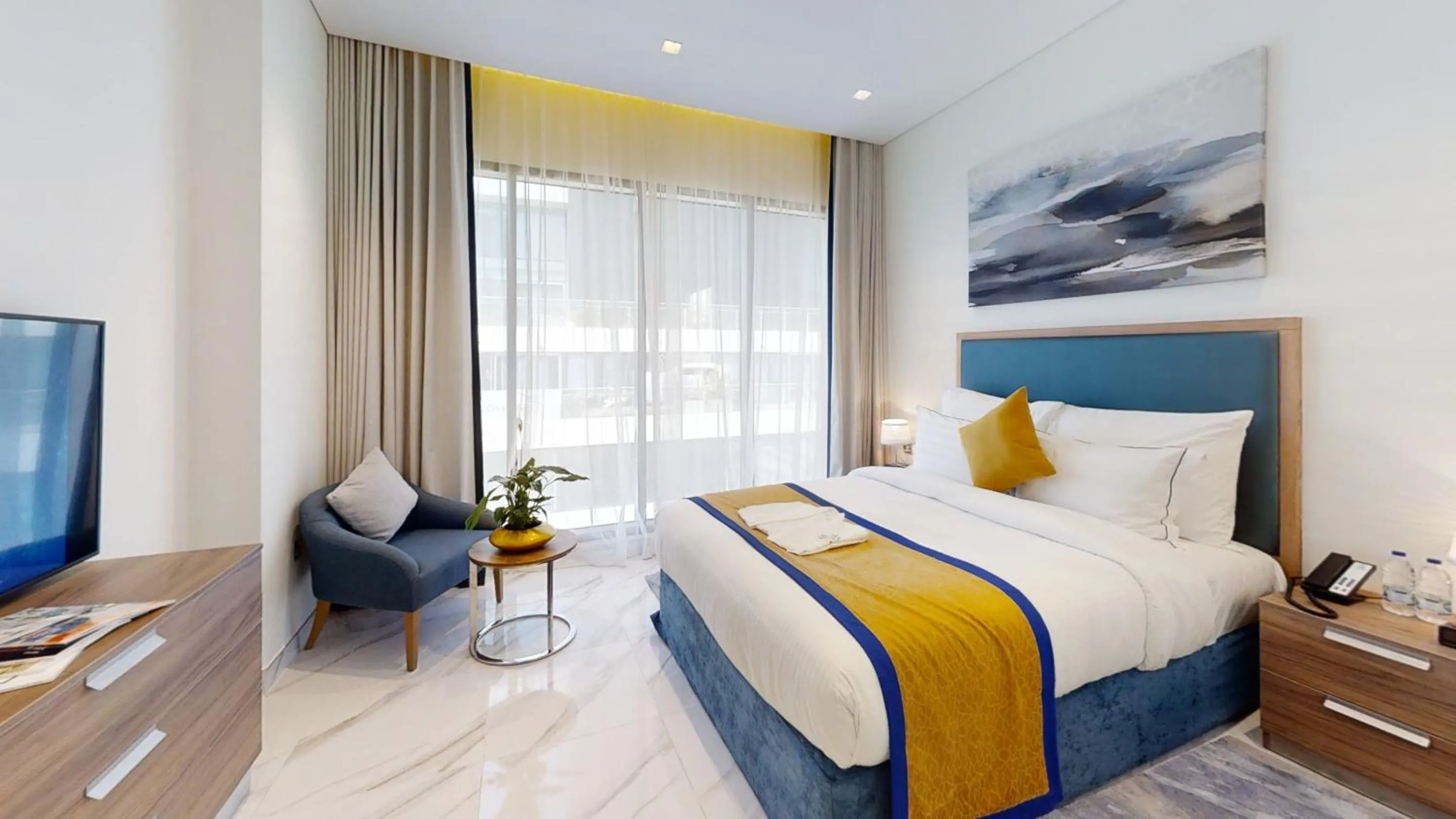 Bedroom, Bed in SUHA Mina Rashid Hotel Apartments