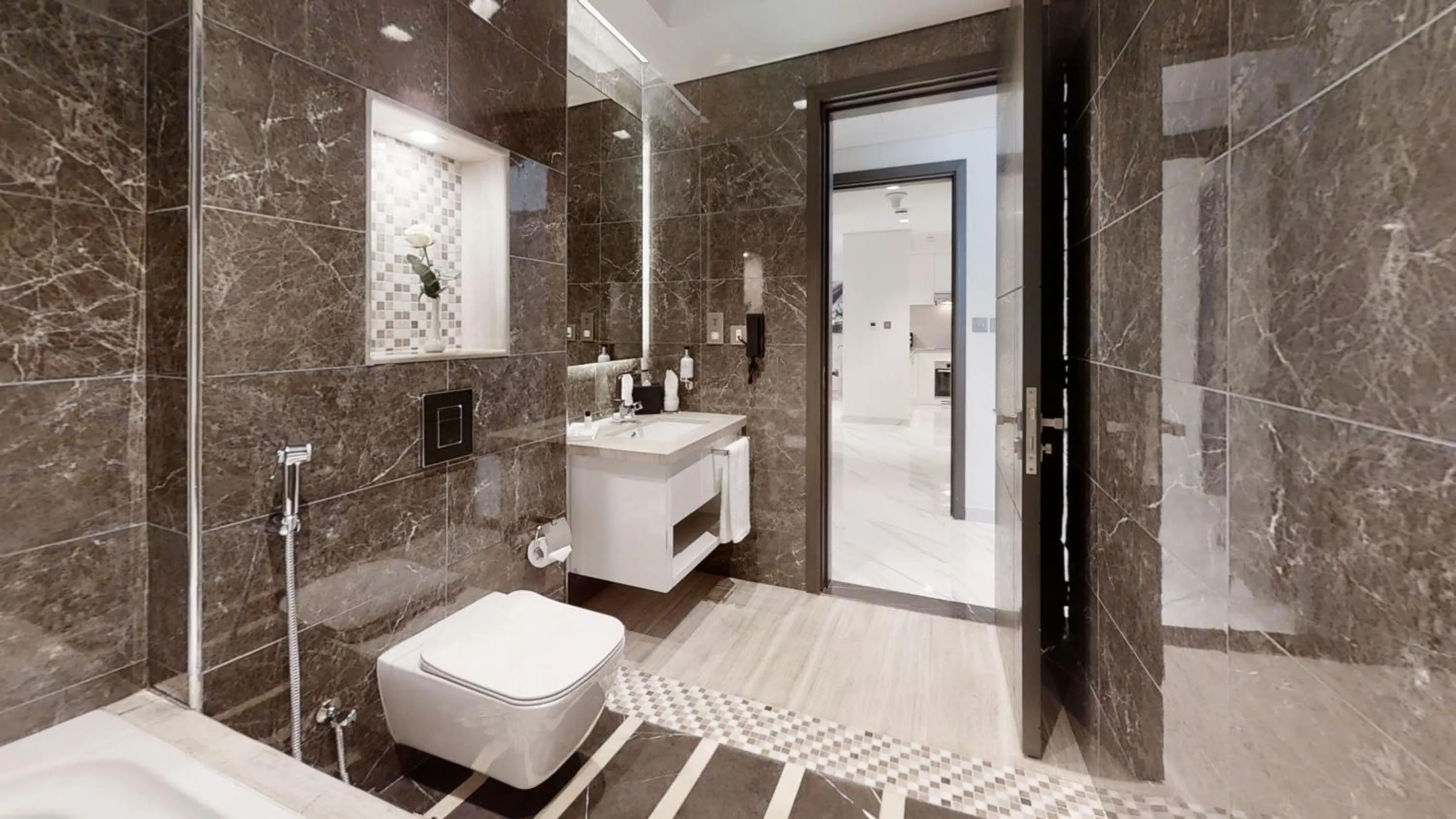 Bathroom in SUHA Mina Rashid Hotel Apartments